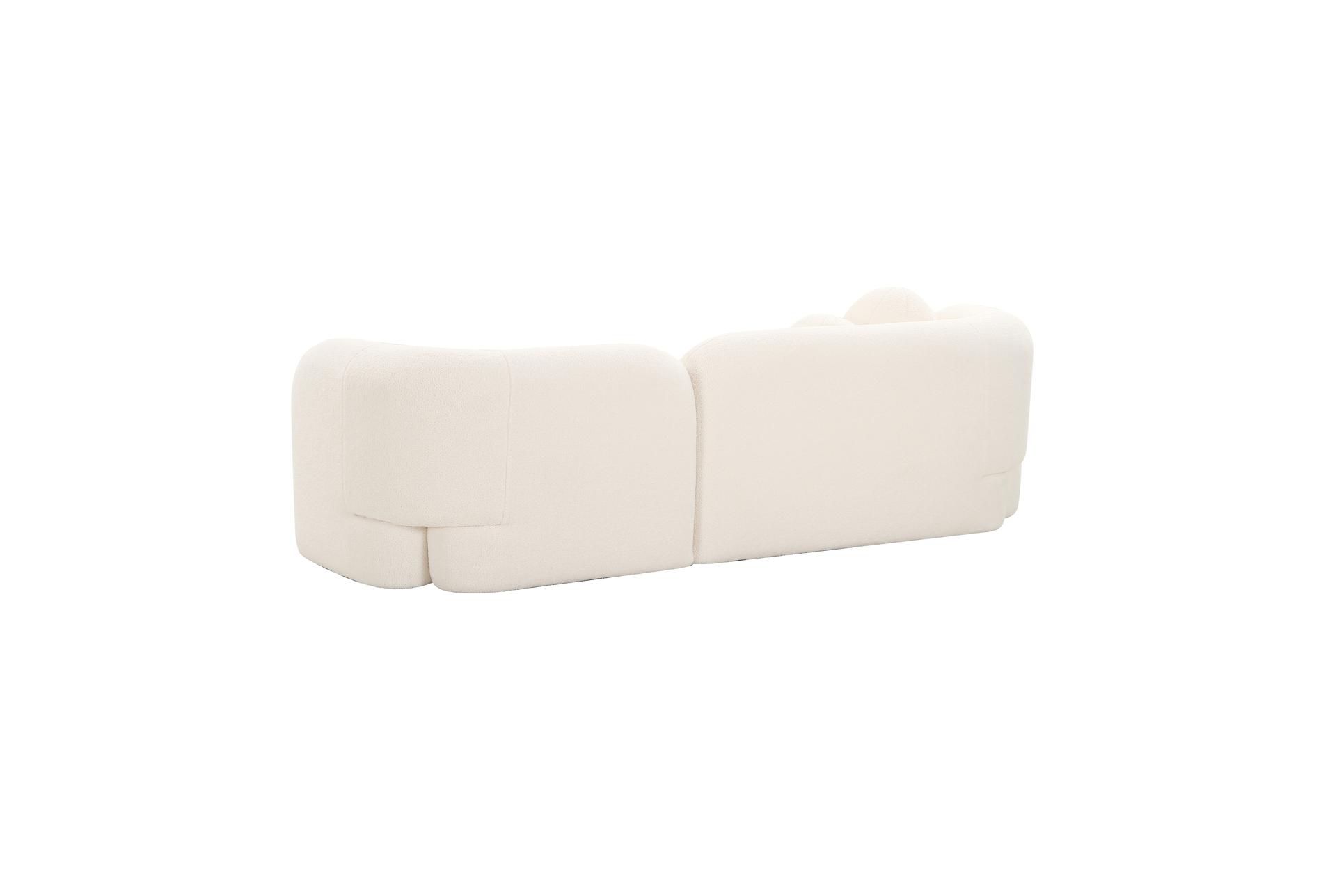 amelie cream white 91" faux fur curved sofa | fabric 12 amelie cream white 91" faux fur curved sofa | fabric