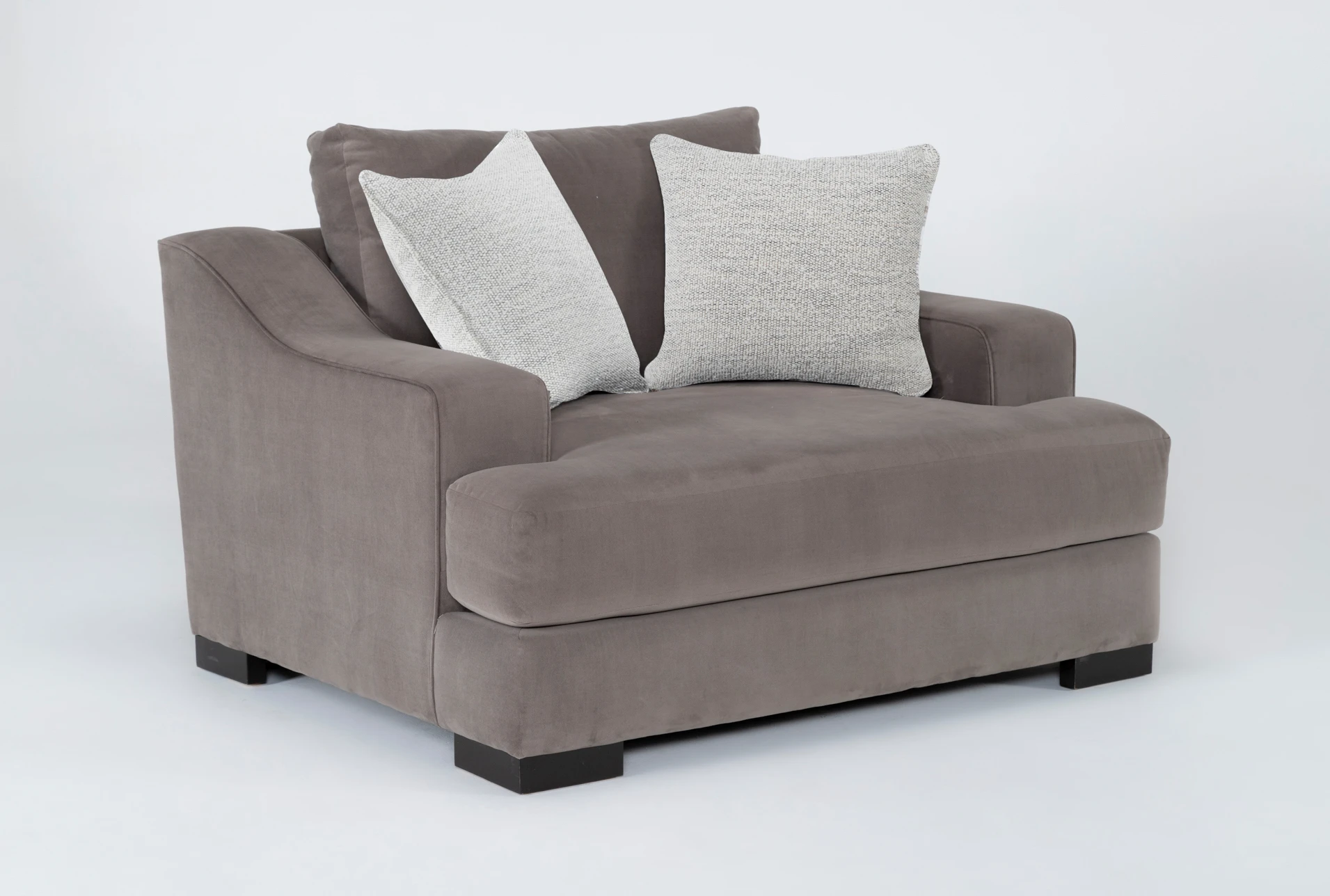 lodge grey performance fabric 58" velvet oversized chair 7 lodge grey performance fabric 58" velvet oversized chair