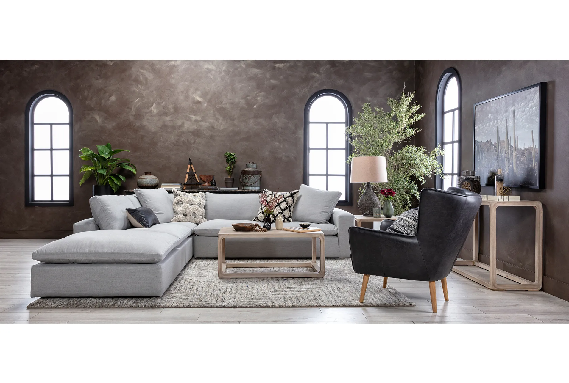 utopia modular 3 piece grey 123" fabric sectional with left arm facing bumper chaise 8 utopia modular 3 piece grey 123" fabric sectional with left arm facing bumper chaise