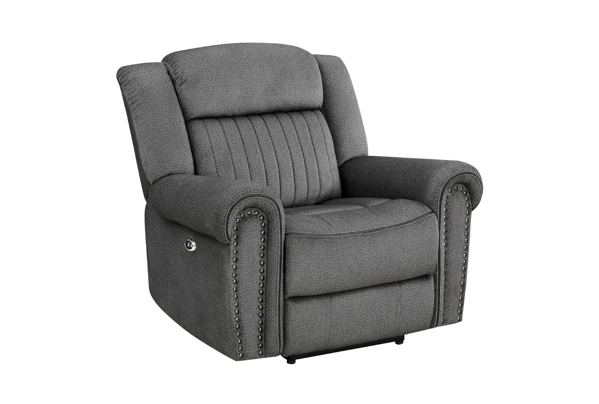 keighly charcoal polyester 41" power recliner 1 keighly charcoal polyester 41" power recliner