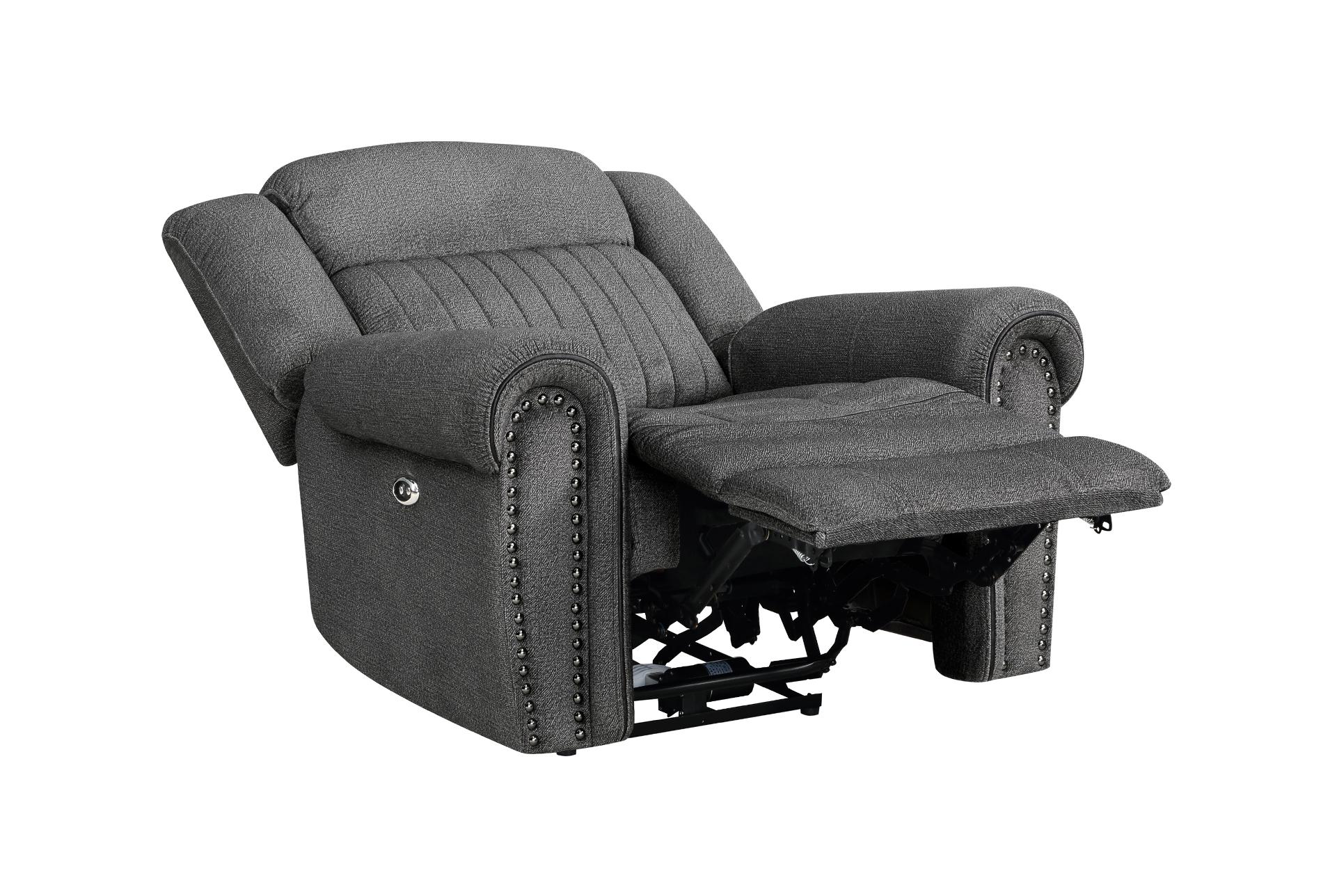 keighly charcoal polyester 41" power recliner 12 keighly charcoal polyester 41" power recliner