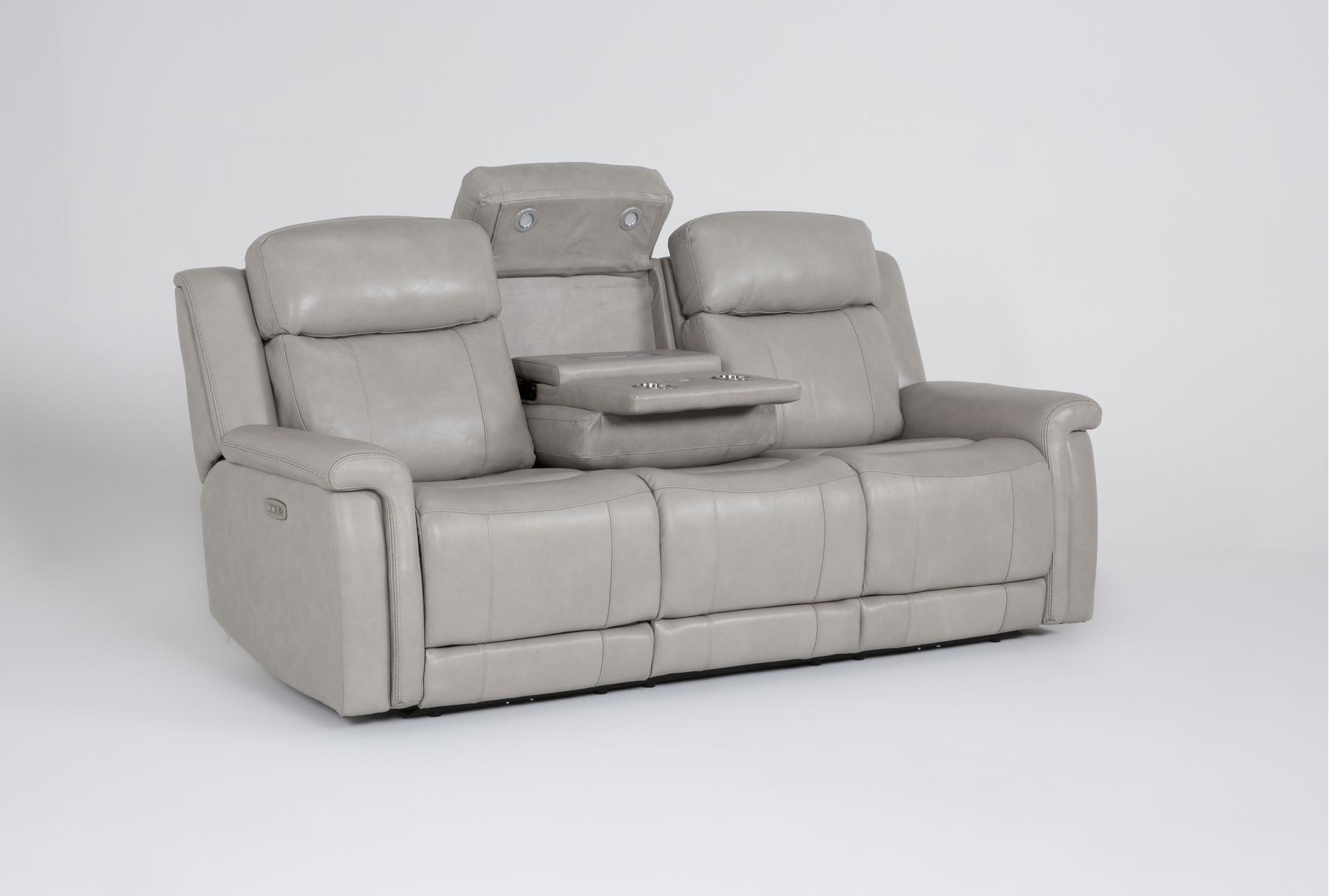 serena ii stone leather 87" power zero gravity reclining sofa with power headrest drop down tray & usb 21 serena ii stone leather 87" power zero gravity reclining sofa with power headrest drop down tray & usb
