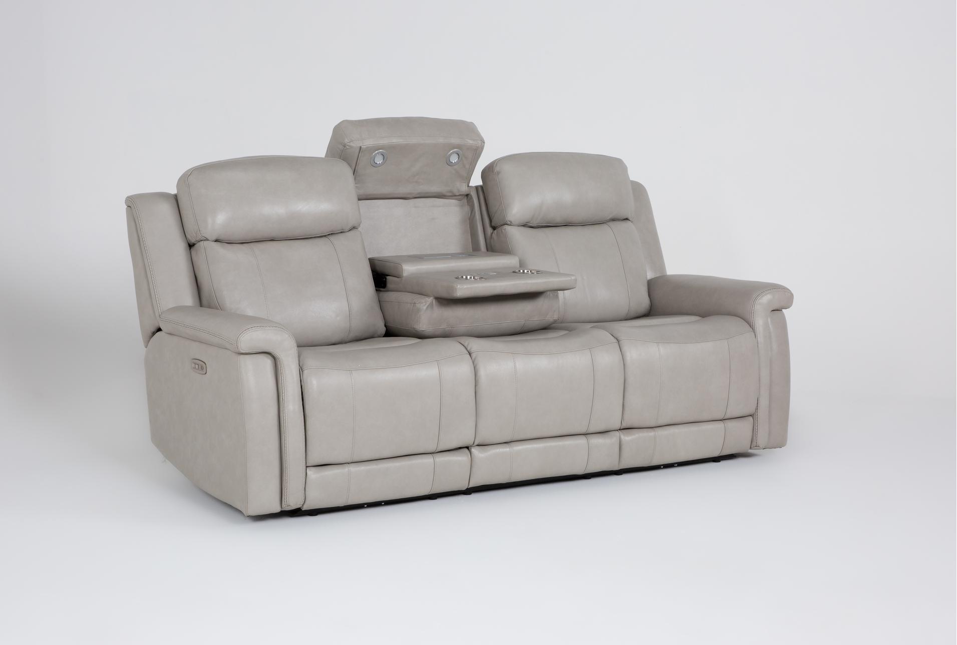 serena ii stone leather 87" power zero gravity reclining sofa with power headrest drop down tray & usb 22 serena ii stone leather 87" power zero gravity reclining sofa with power headrest drop down tray & usb
