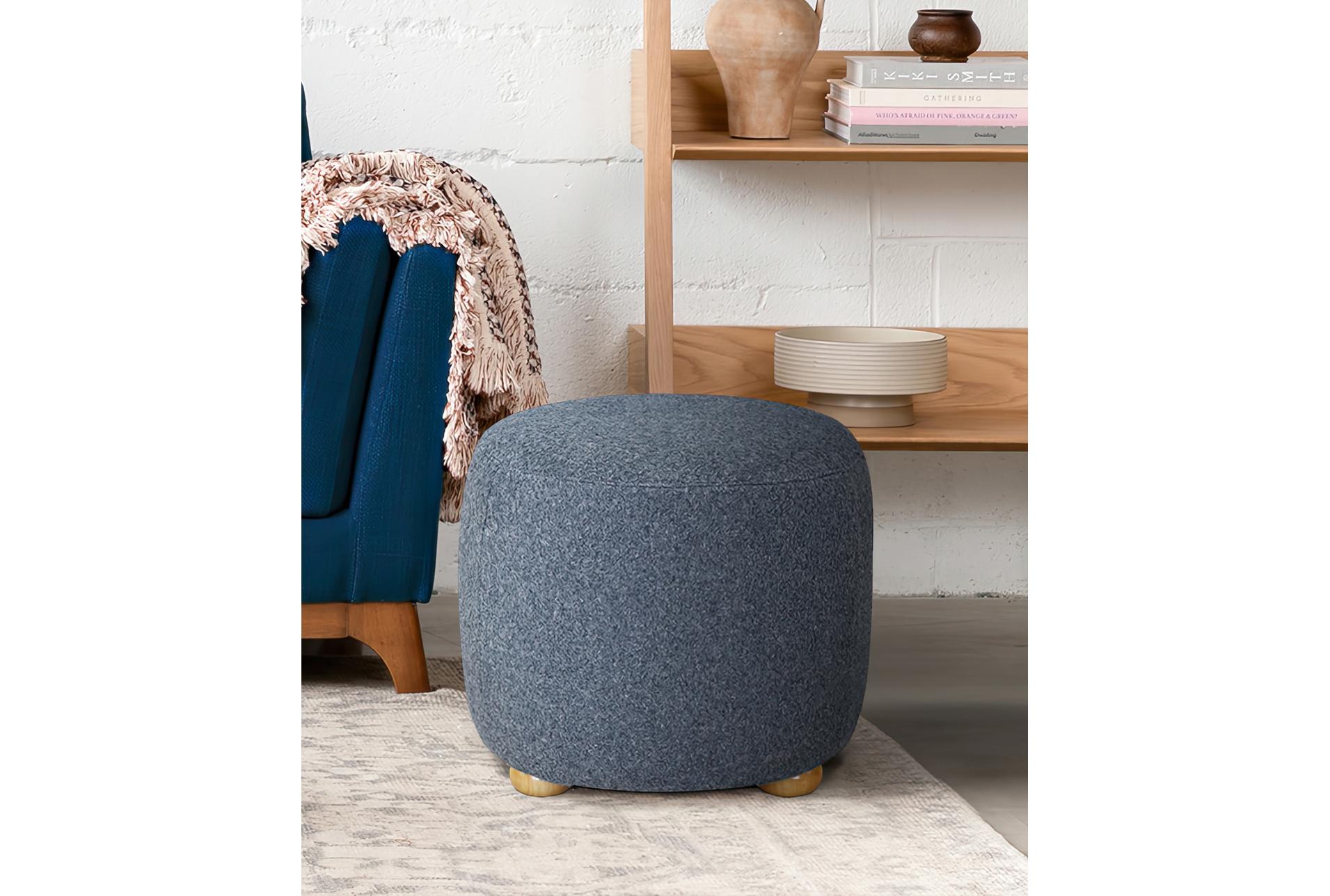 geno blue fabric round ottoman 12 geno blue fabric round ottoman