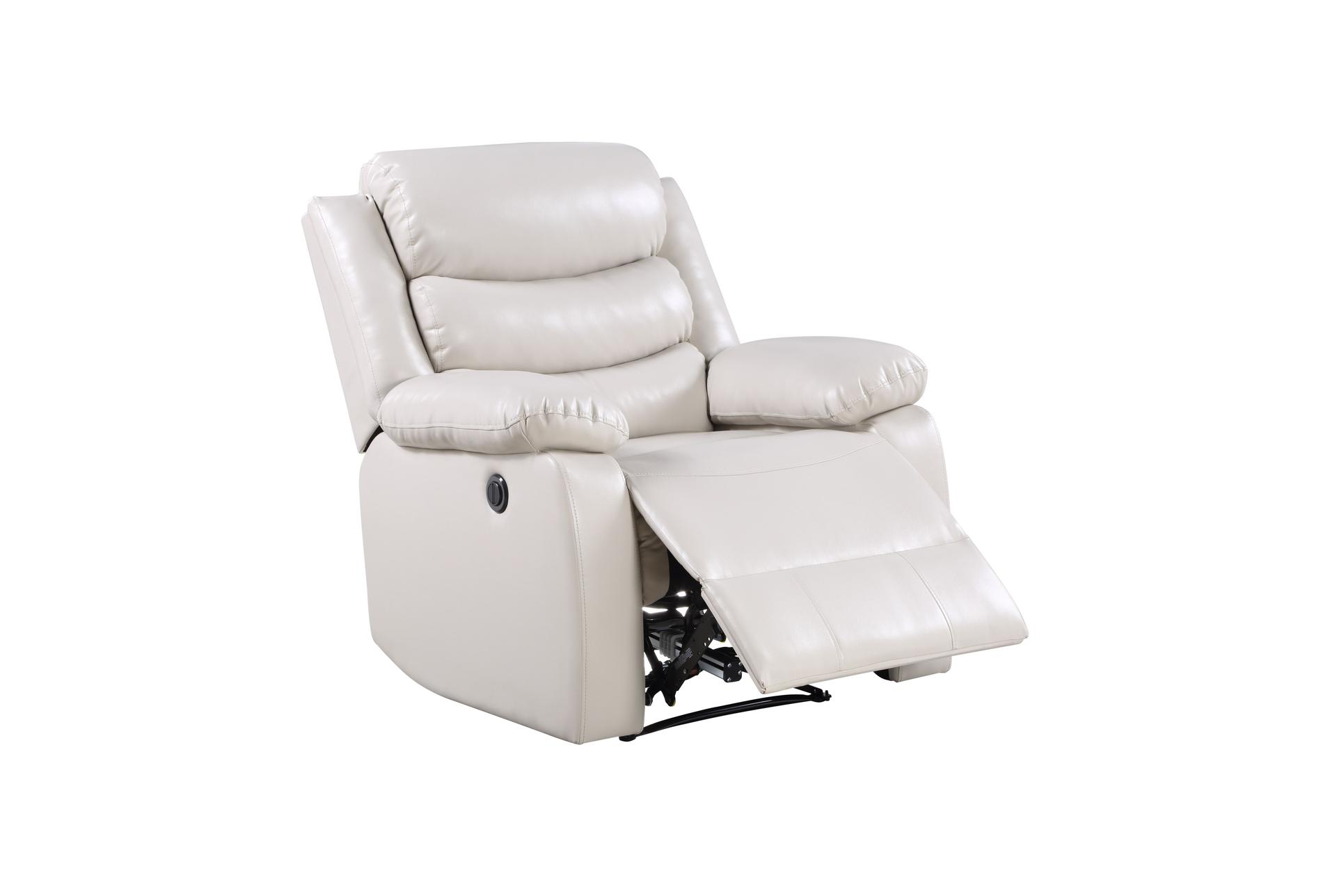 eilbra 39" beige faux leather power recliner with power lumbar | button 10 eilbra 39" beige faux leather power recliner with power lumbar | button