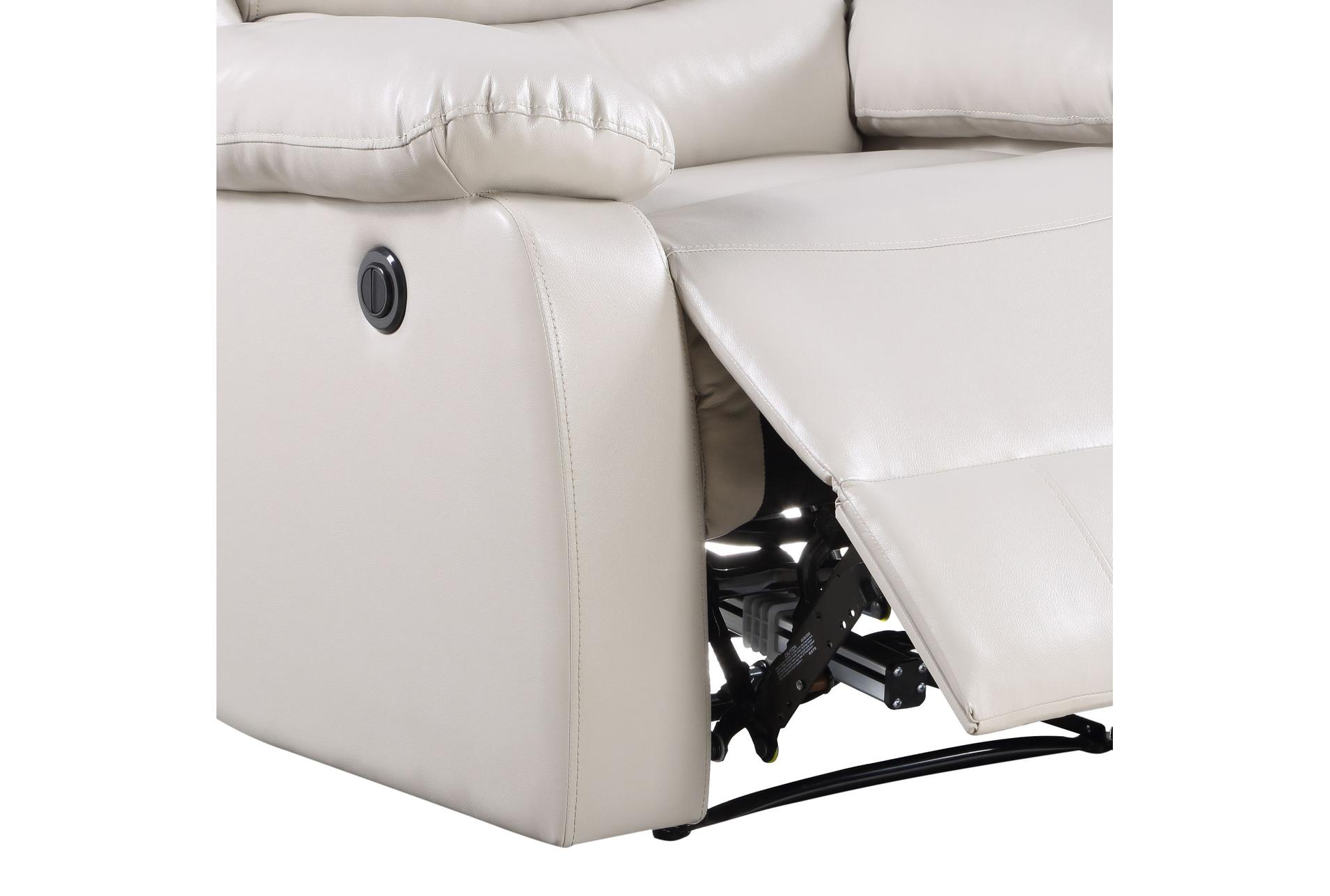 eilbra 39" beige faux leather power recliner with power lumbar | button 11 eilbra 39" beige faux leather power recliner with power lumbar | button