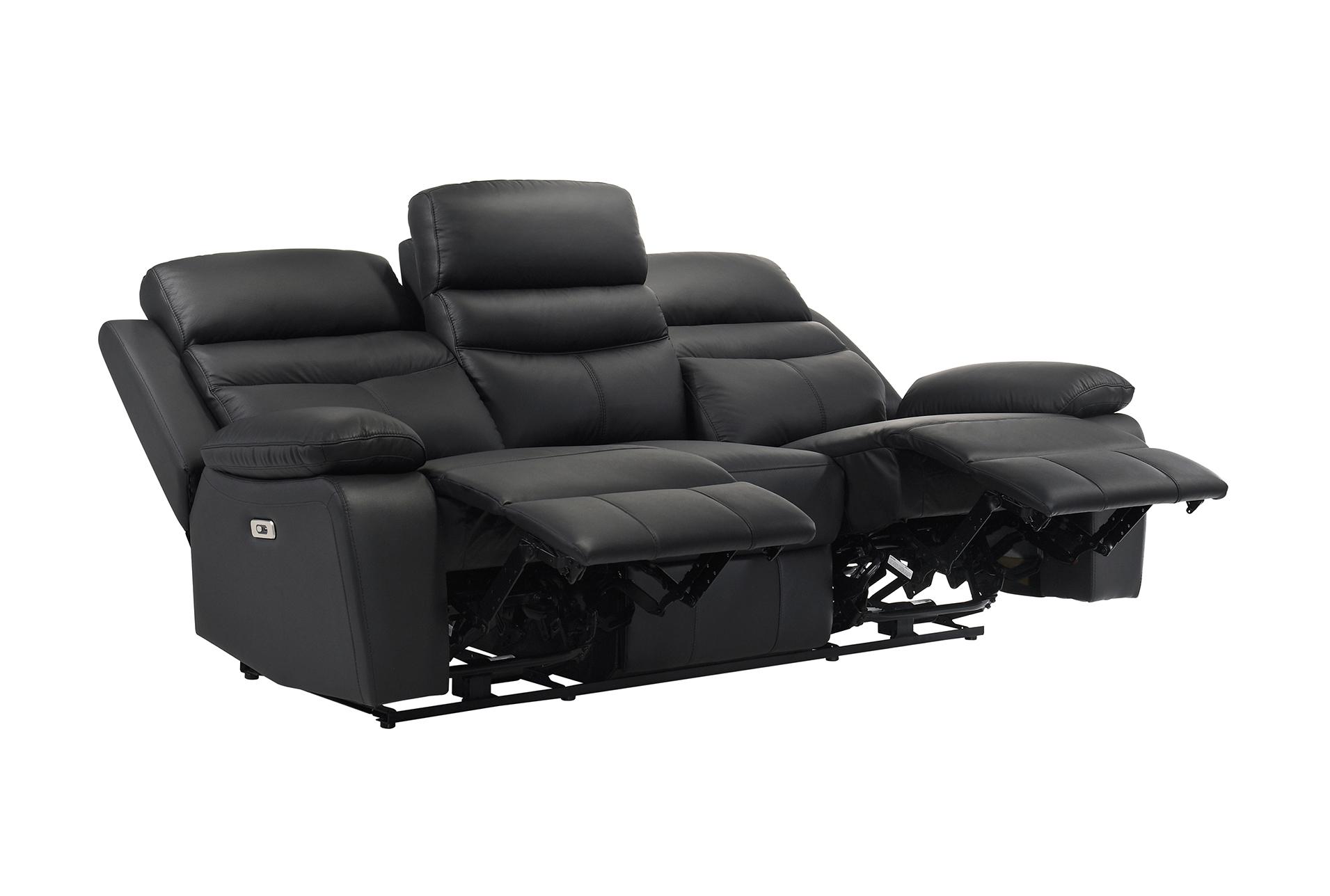 marigold black leather 86" power reclining sofa with usb 12 marigold black leather 86" power reclining sofa with usb