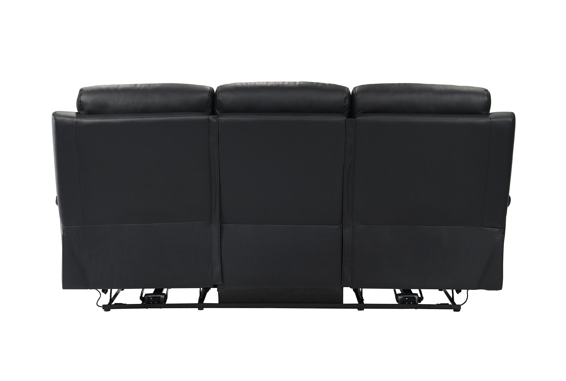 marigold black leather 86" power reclining sofa with usb 15 marigold black leather 86" power reclining sofa with usb