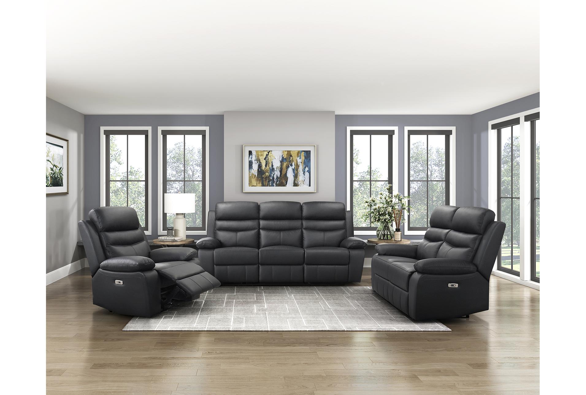 marigold black leather 86" power reclining sofa with usb 16 marigold black leather 86" power reclining sofa with usb
