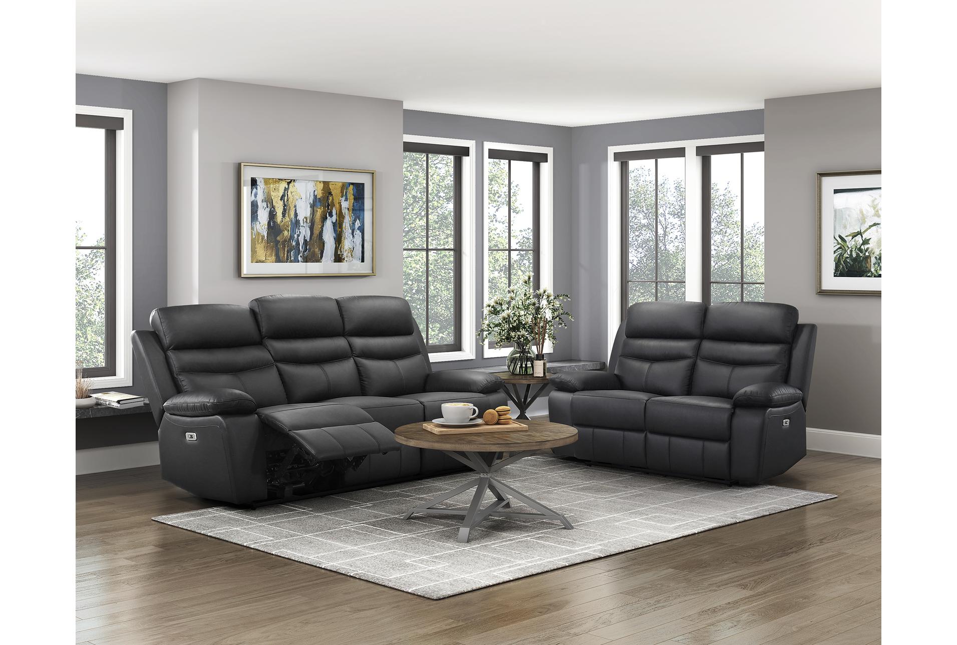 marigold black leather 86" power reclining sofa with usb 17 marigold black leather 86" power reclining sofa with usb