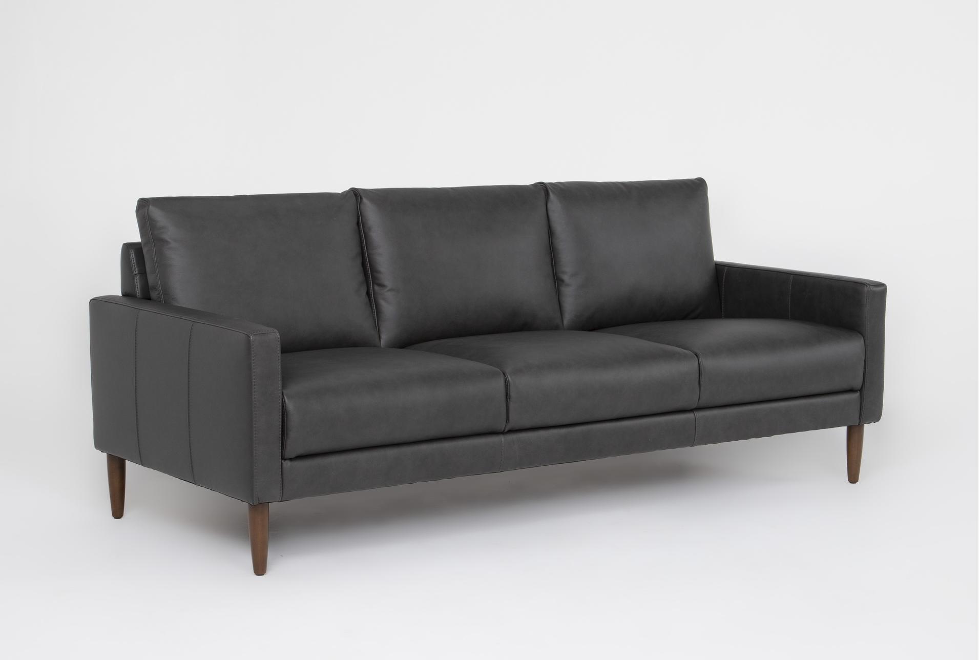 ian 83" grey leather sofa | track arms 11 ian 83" grey leather sofa | track arms