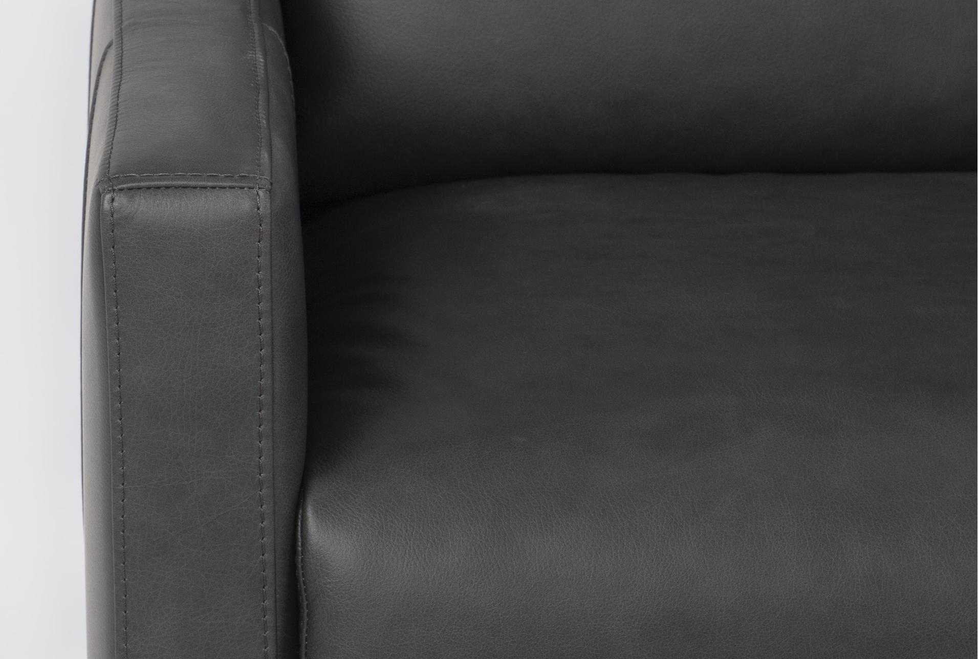ian 83" grey leather sofa | track arms 12 ian 83" grey leather sofa | track arms