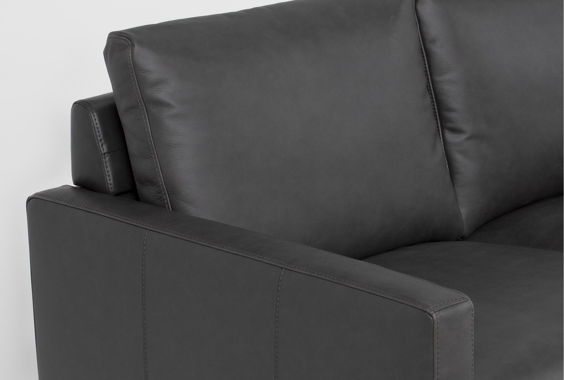 ian 83" grey leather sofa | track arms 14 ian 83" grey leather sofa | track arms
