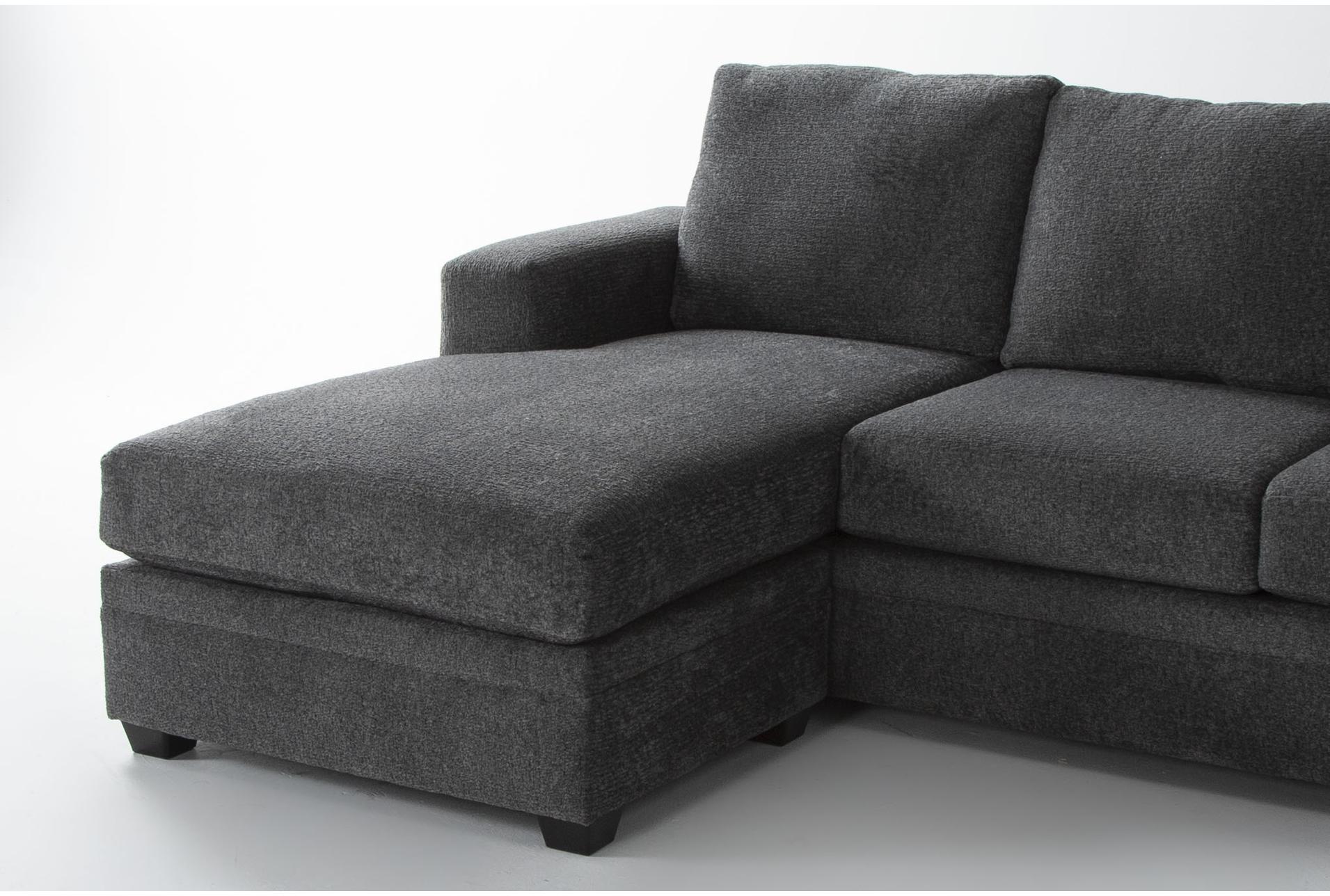 zoeller charcoal grey fabric 127" 2 piece u-shaped sectional with left arm facing sofa chaise & ottoman | right facing 7 zoeller charcoal grey fabric 127" 2 piece u-shaped sectional with left arm facing sofa chaise & ottoman | right facing