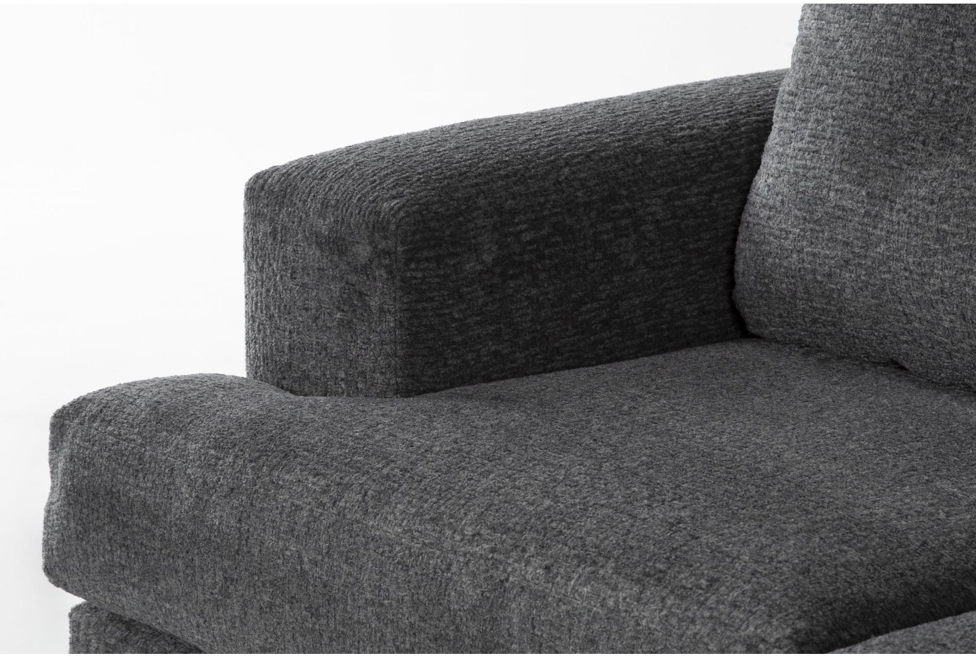 zoeller charcoal grey fabric 127" 2 piece u-shaped sectional with left arm facing sofa chaise & ottoman | right facing 8 zoeller charcoal grey fabric 127" 2 piece u-shaped sectional with left arm facing sofa chaise & ottoman | right facing
