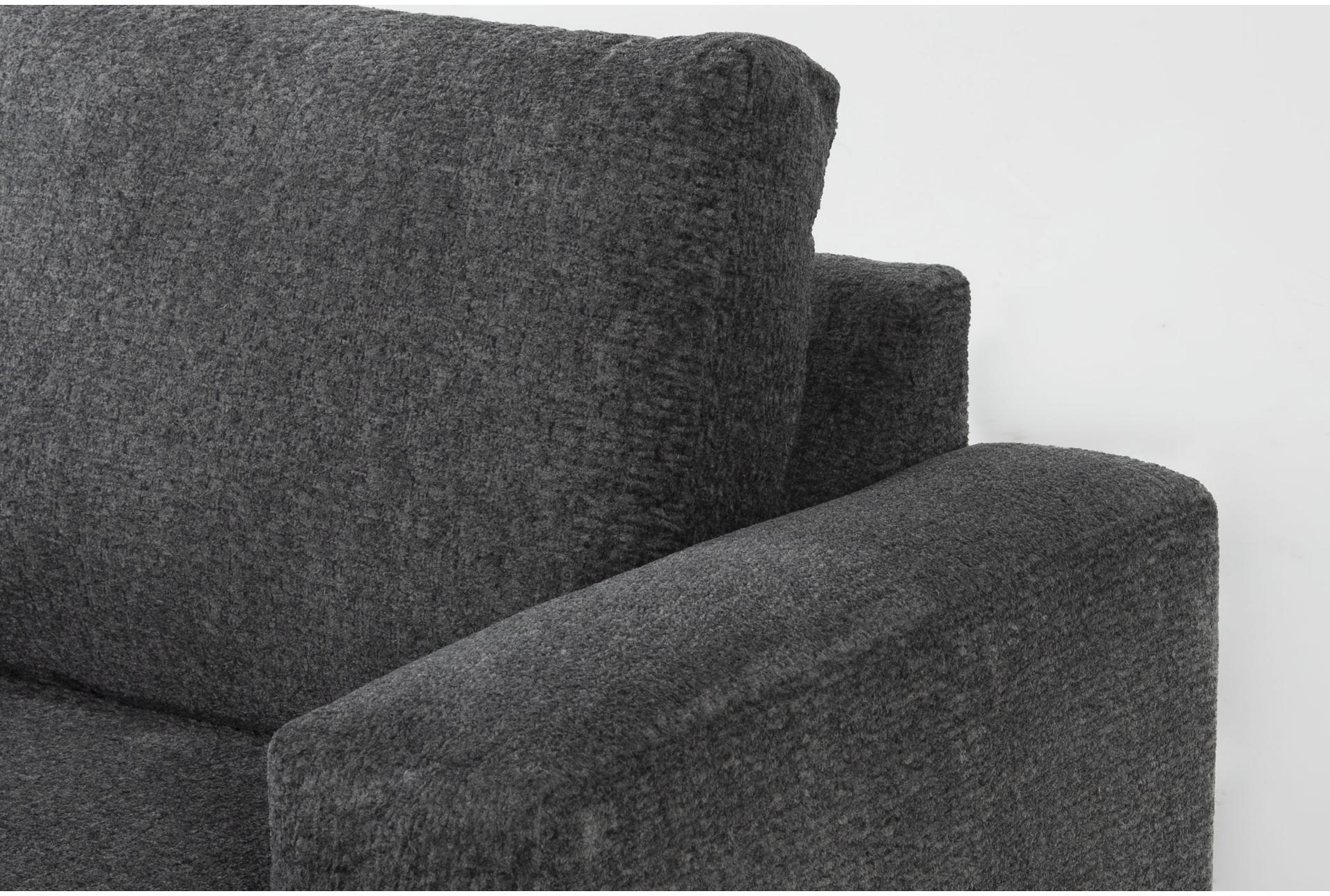 zoeller charcoal grey fabric 127" 2 piece u-shaped sectional with left arm facing sofa chaise & ottoman | right facing 9 zoeller charcoal grey fabric 127" 2 piece u-shaped sectional with left arm facing sofa chaise & ottoman | right facing