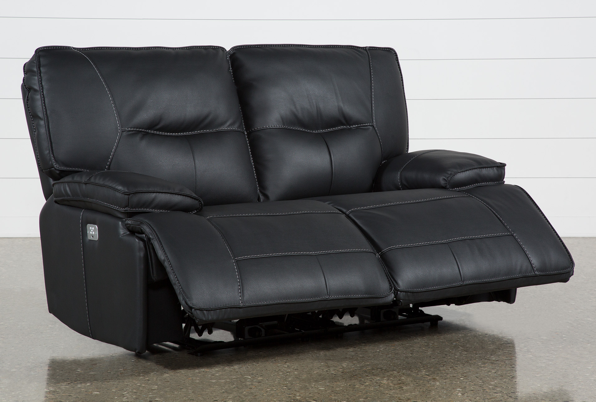 marcus black fabric 65" power reclining loveseat with power headrest & usb 12 marcus black fabric 65" power reclining loveseat with power headrest & usb