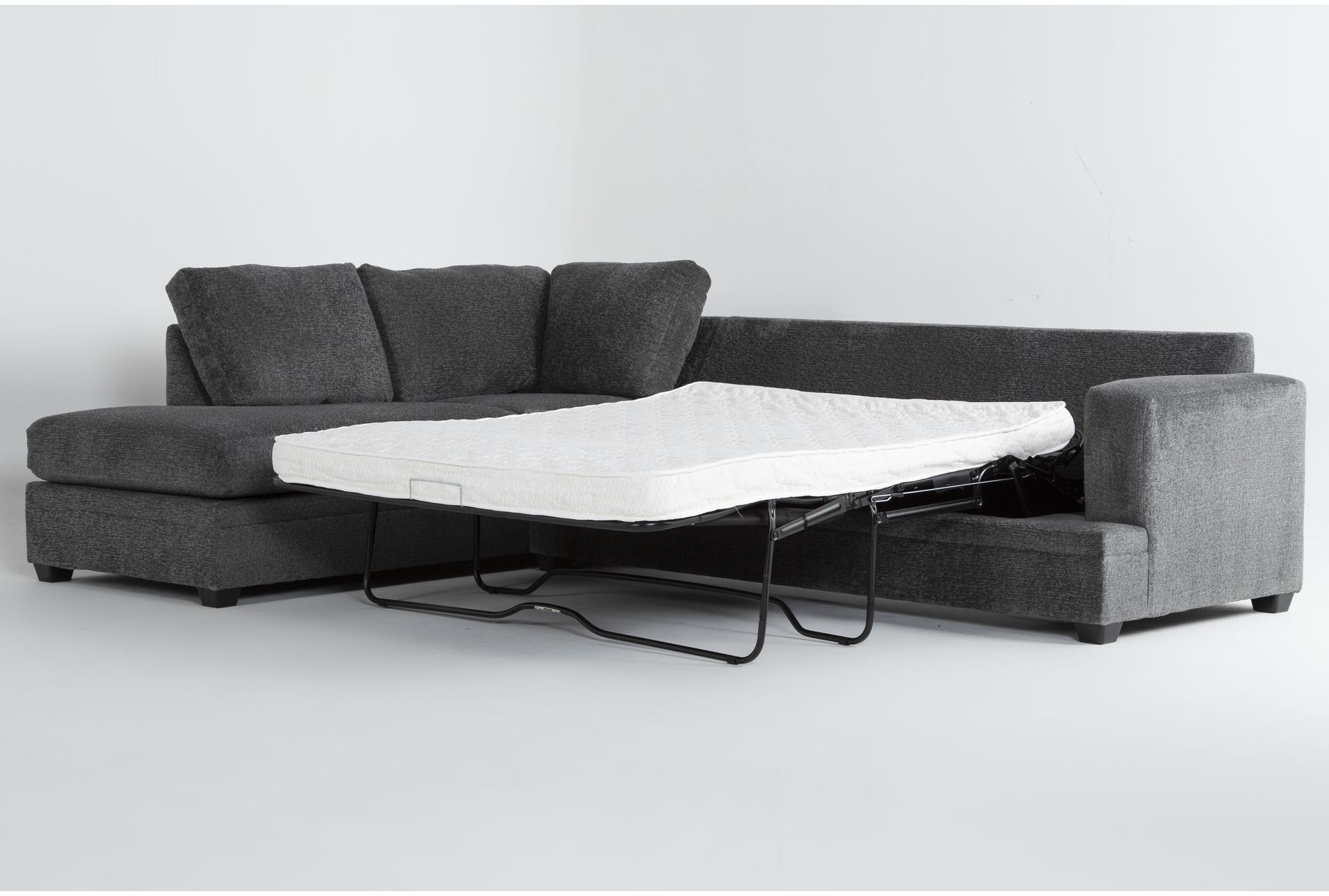 zoeller charcoal grey fabric 2 piece l-shaped sectional with right arm facing sleeper sofa bed with memory foam mattress + left arm facing corner chaise & ottoman 8 zoeller charcoal grey fabric 2 piece l-shaped sectional with right arm facing sleeper sofa bed with memory foam mattress + left arm facing corner chaise & ottoman