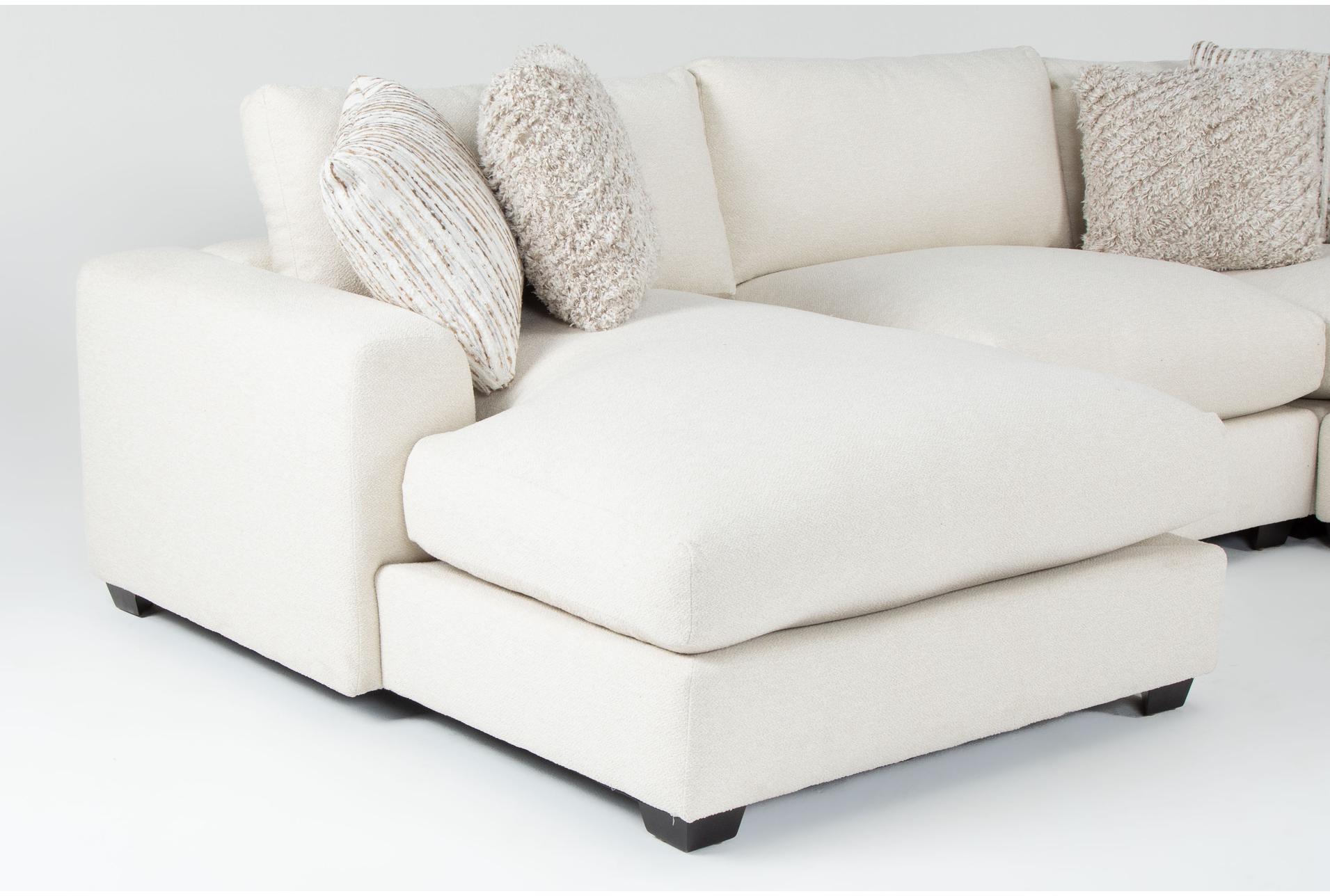 cataleya ivory beige boucle fabric 129" 4 piece left arm facing chaise sectional 12 cataleya ivory beige boucle fabric 129" 4 piece left arm facing chaise sectional