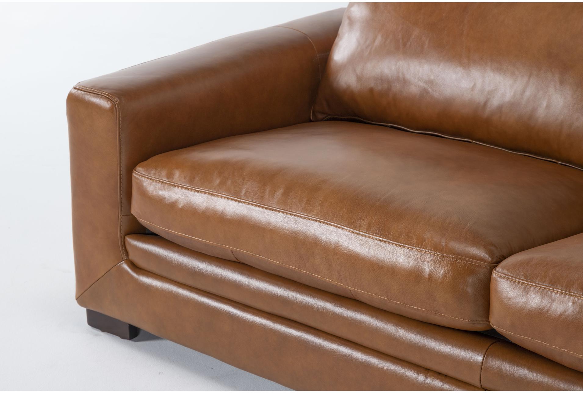 mason brown leather 70" loveseat | track arms | down cushions 10 mason brown leather 70" loveseat | track arms | down cushions