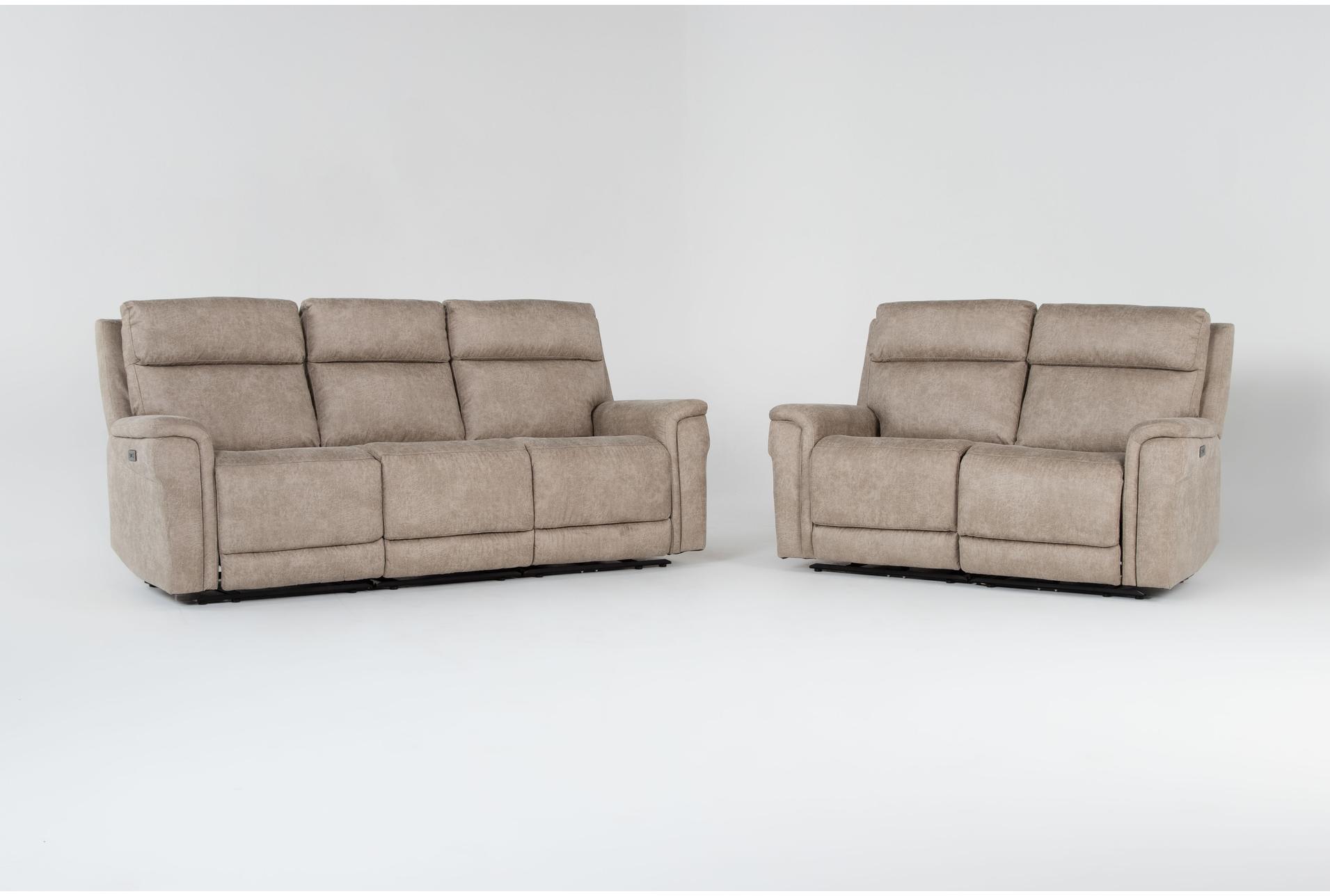 caspian beige 156" 5 piece power reclining modular sofa and loveseat set | usb | fabric 1 caspian beige 156" 5 piece power reclining modular sofa and loveseat set | usb | fabric