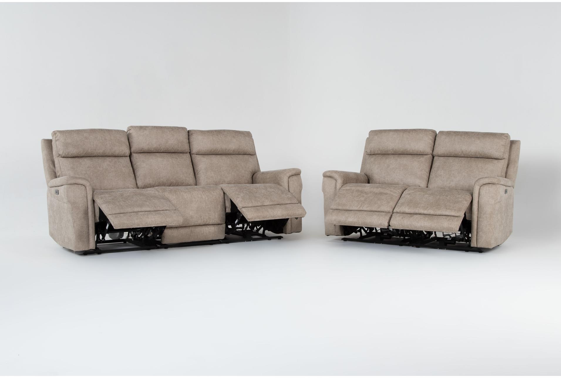 caspian beige 156" 5 piece power reclining modular sofa and loveseat set | usb | fabric 9 caspian beige 156" 5 piece power reclining modular sofa and loveseat set | usb | fabric