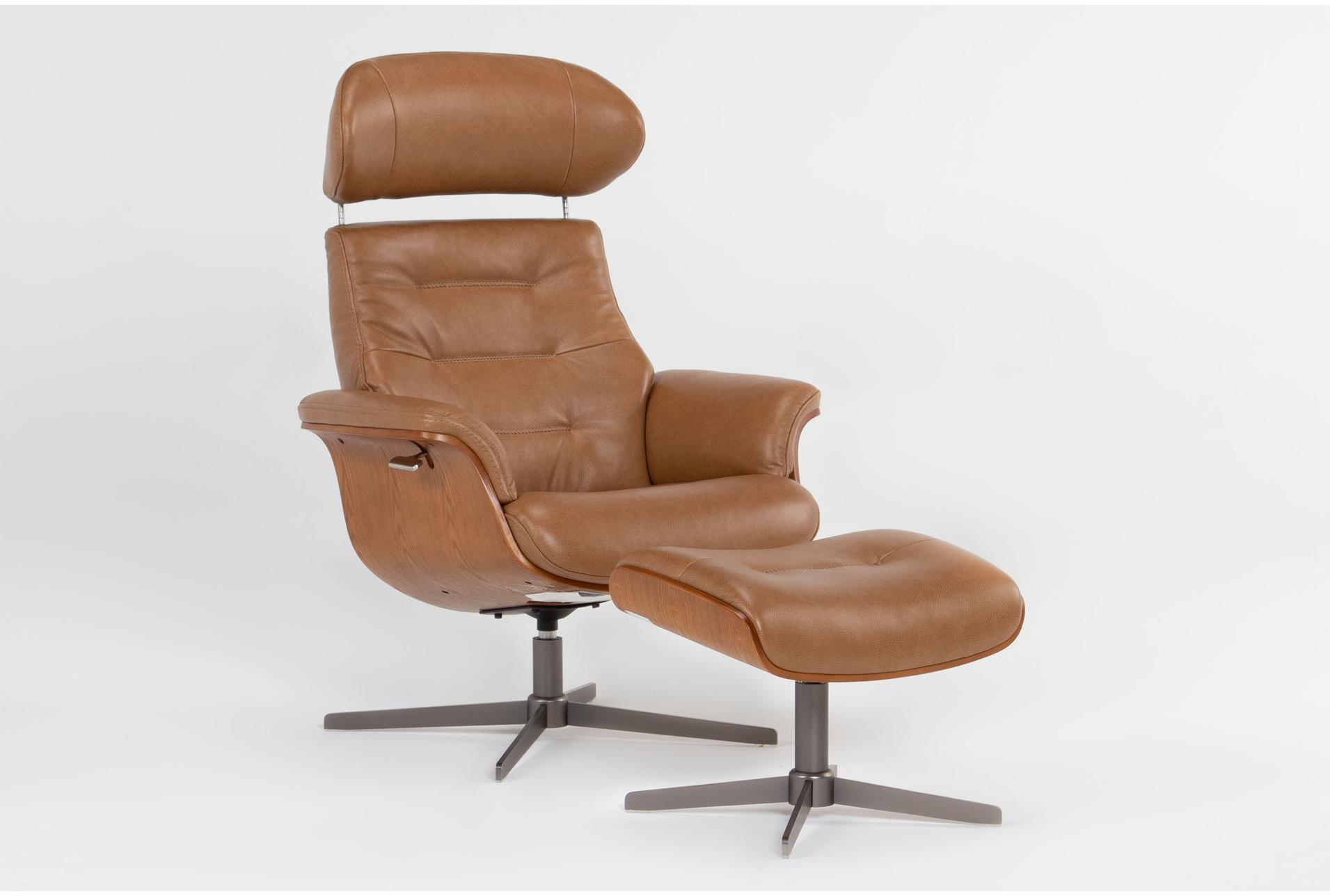 amala saddle brown leather reclining swivel arm chair with adjustable headrest & ottoman | solid | adjustable headrests 12 amala saddle brown leather reclining swivel arm chair with adjustable headrest & ottoman | solid | adjustable headrests