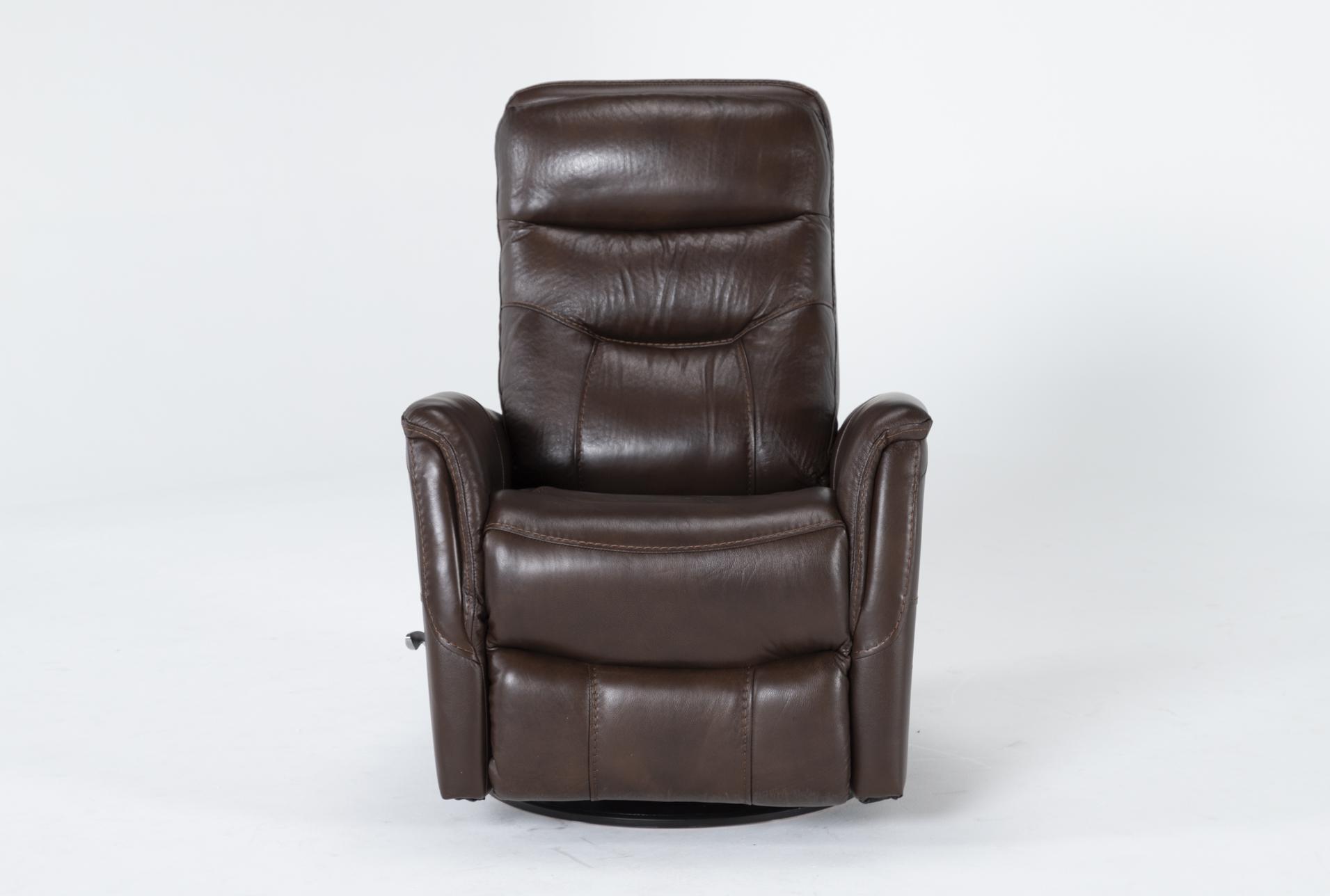 gannon 32" leather brown swivel glider rocker recliner with manual adjustable headrest 1 gannon 32" leather brown swivel glider rocker recliner with manual adjustable headrest