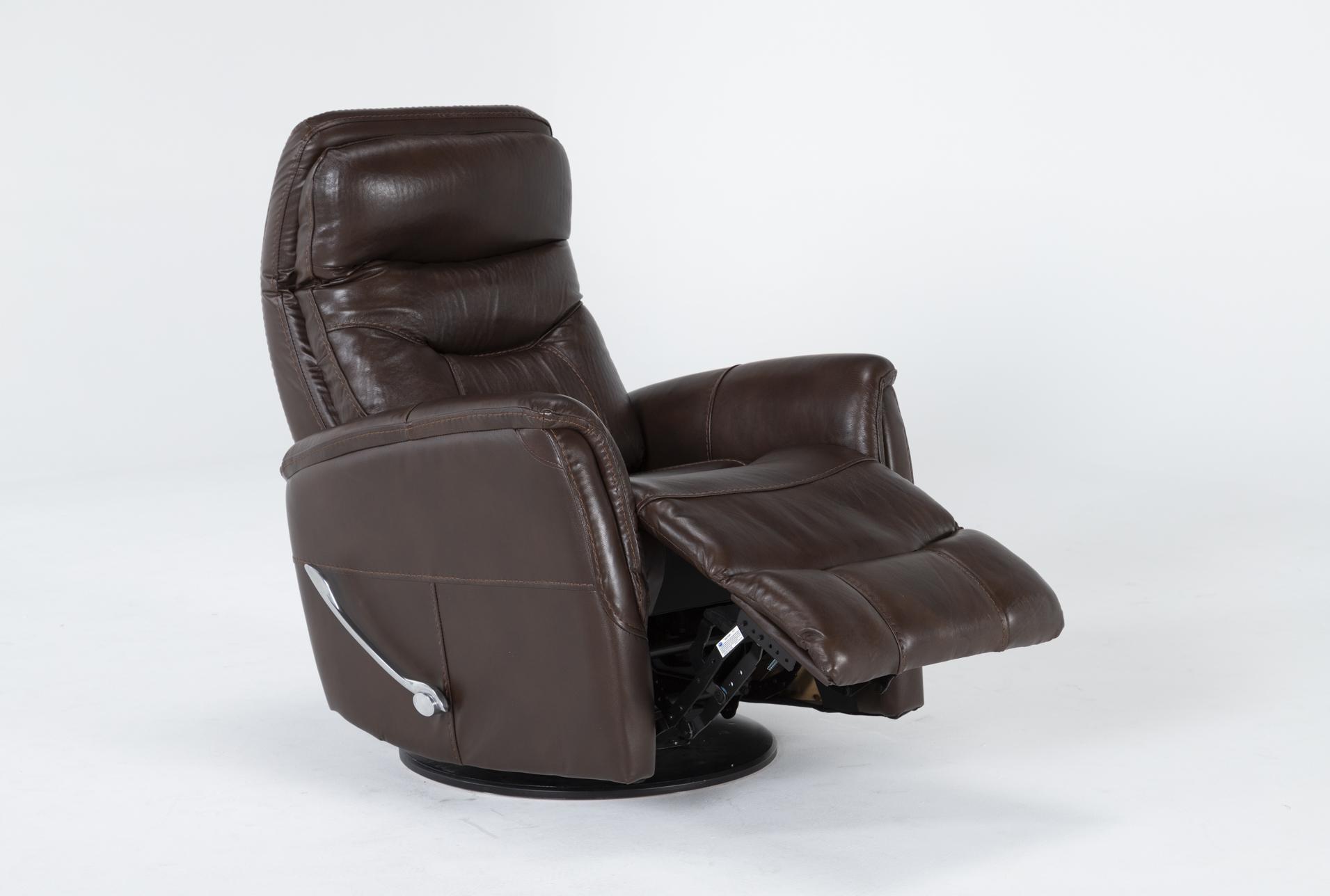 gannon 32" leather brown swivel glider rocker recliner with manual adjustable headrest 11 gannon 32" leather brown swivel glider rocker recliner with manual adjustable headrest