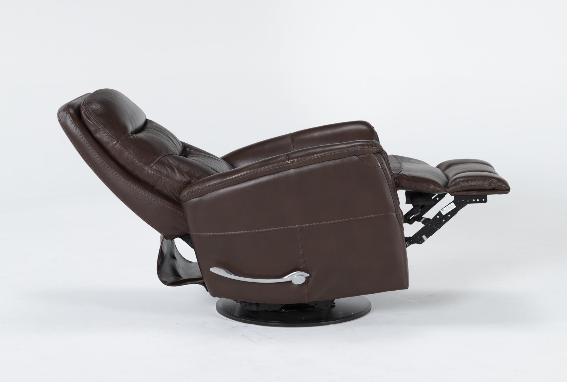 gannon 32" leather brown swivel glider rocker recliner with manual adjustable headrest 12 gannon 32" leather brown swivel glider rocker recliner with manual adjustable headrest