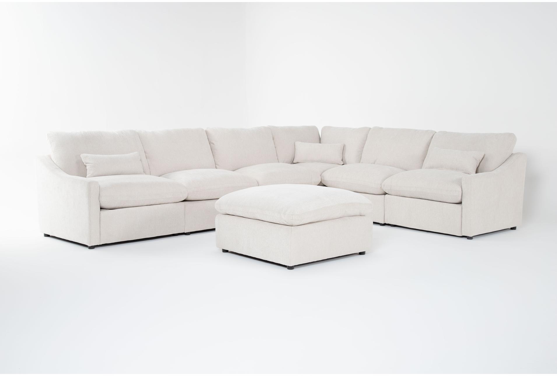 kennedy cream 159" 6 piece power reclining l-shaped modular sectional with 3 power recliners usb & ottoman | deep seated 1 kennedy cream 159" 6 piece power reclining l-shaped modular sectional with 3 power recliners usb & ottoman | deep seated