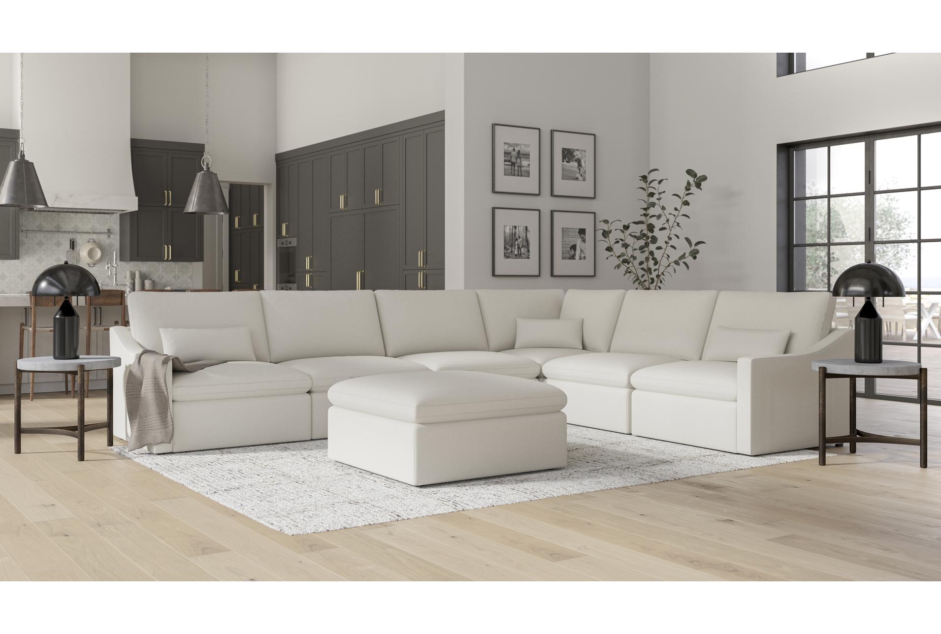 kennedy cream 159" 6 piece power reclining l-shaped modular sectional with 3 power recliners usb & ottoman | deep seated 16 kennedy cream 159" 6 piece power reclining l-shaped modular sectional with 3 power recliners usb & ottoman | deep seated