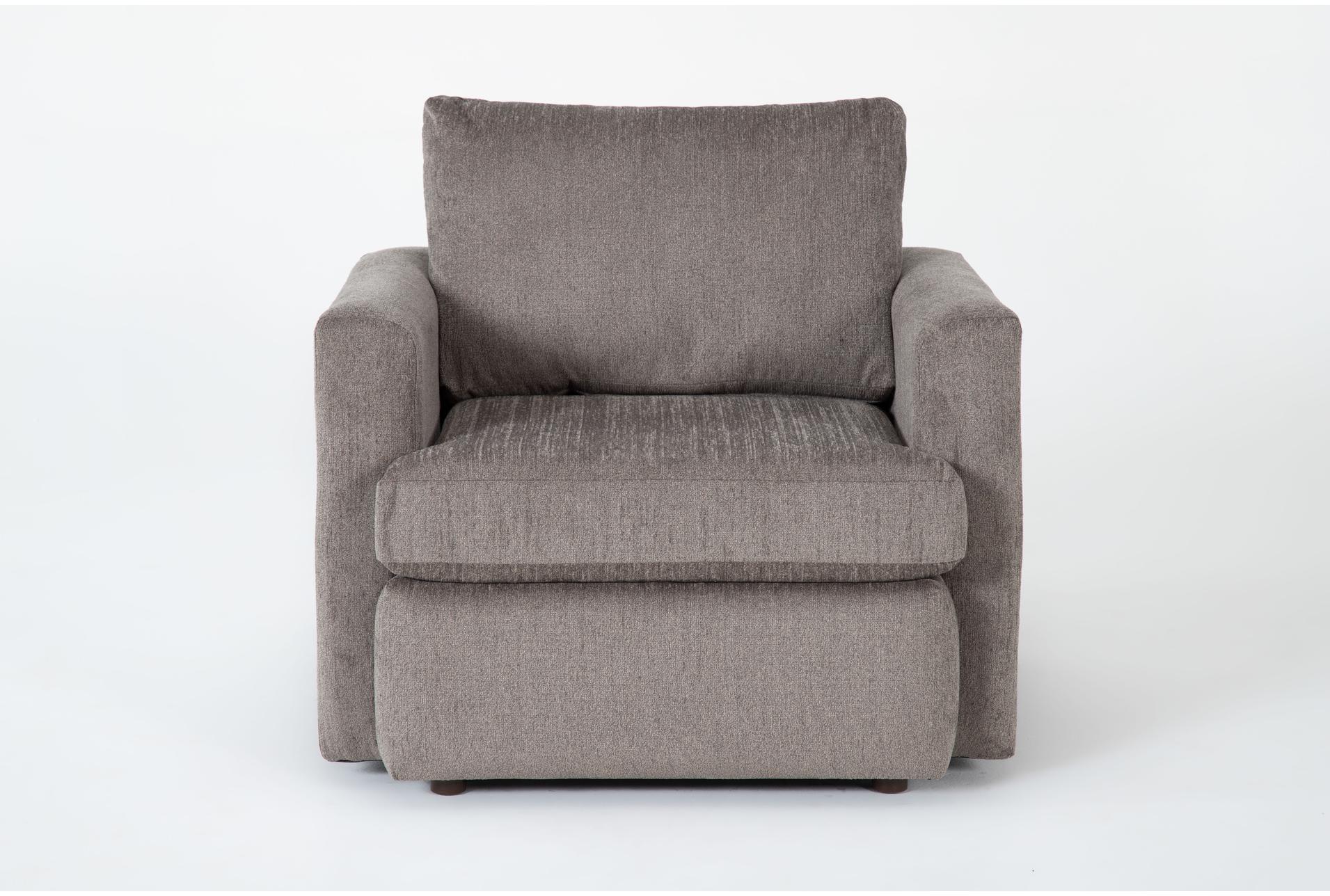 basil grey brown fabric arm chair | solid | club 11 basil grey brown fabric arm chair | solid | club