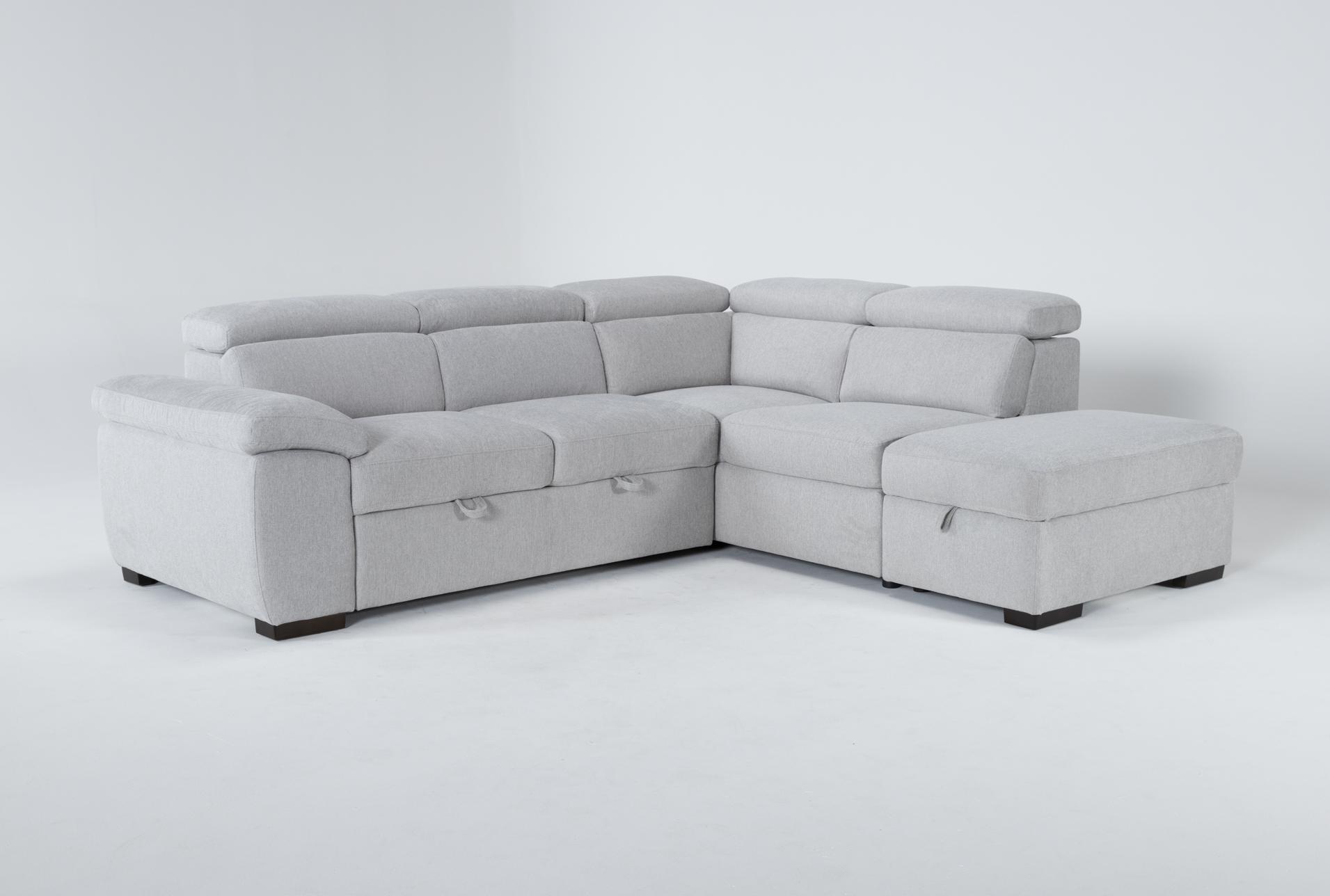 dante light grey fabric 103" 3 piece convertible futon sleeper l-shaped sectional with right arm facing storage chaise with storage 1 dante light grey fabric 103" 3 piece convertible futon sleeper l-shaped sectional with right arm facing storage chaise with storage