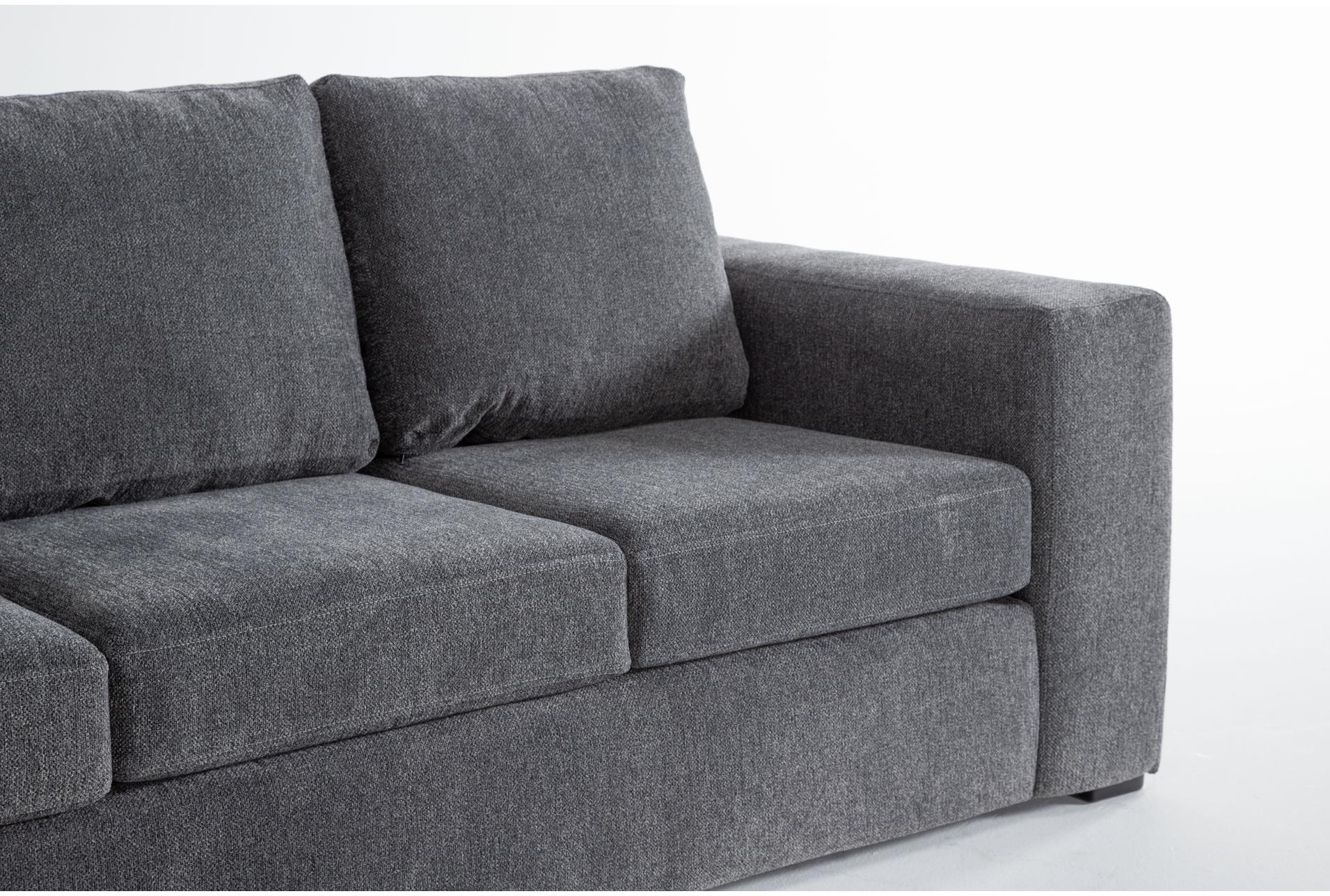 sebastian slate grey fabric 109" 2 piece l-shaped sectional with left arm facing convertible futon sleeper | track arms 16 sebastian slate grey fabric 109" 2 piece l-shaped sectional with left arm facing convertible futon sleeper | track arms
