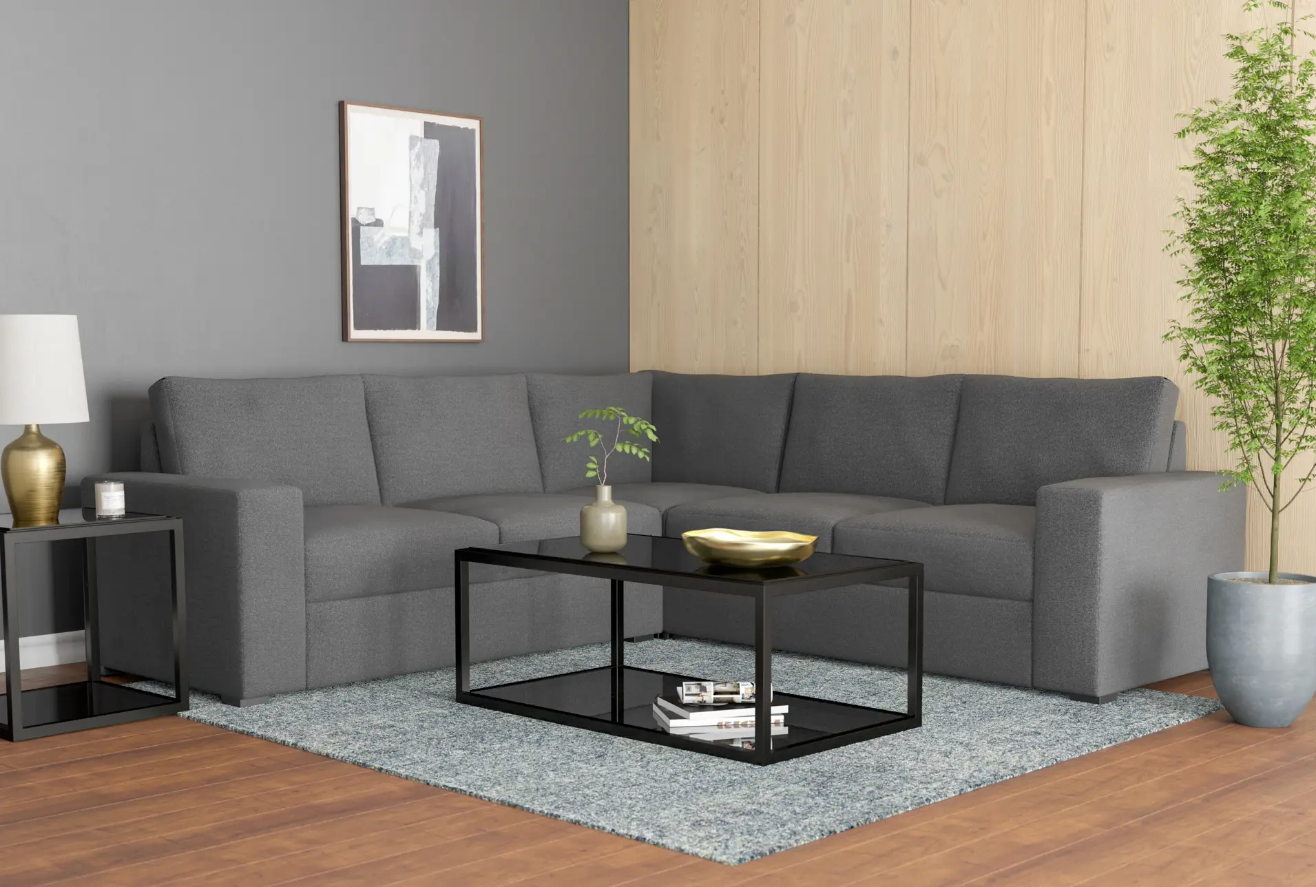 sebastian slate grey fabric 109" 2 piece l-shaped sectional with left arm facing convertible futon sleeper | track arms 18 sebastian slate grey fabric 109" 2 piece l-shaped sectional with left arm facing convertible futon sleeper | track arms