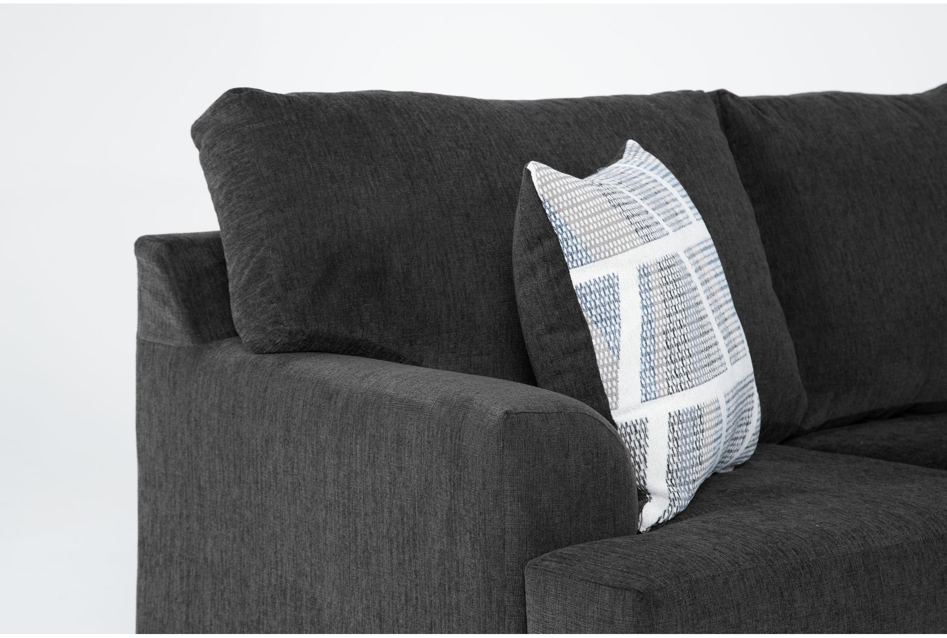 colby smoke grey fabric 2 piece sofa & arm chair set | loose reversible back 8 colby smoke grey fabric 2 piece sofa & arm chair set | loose reversible back