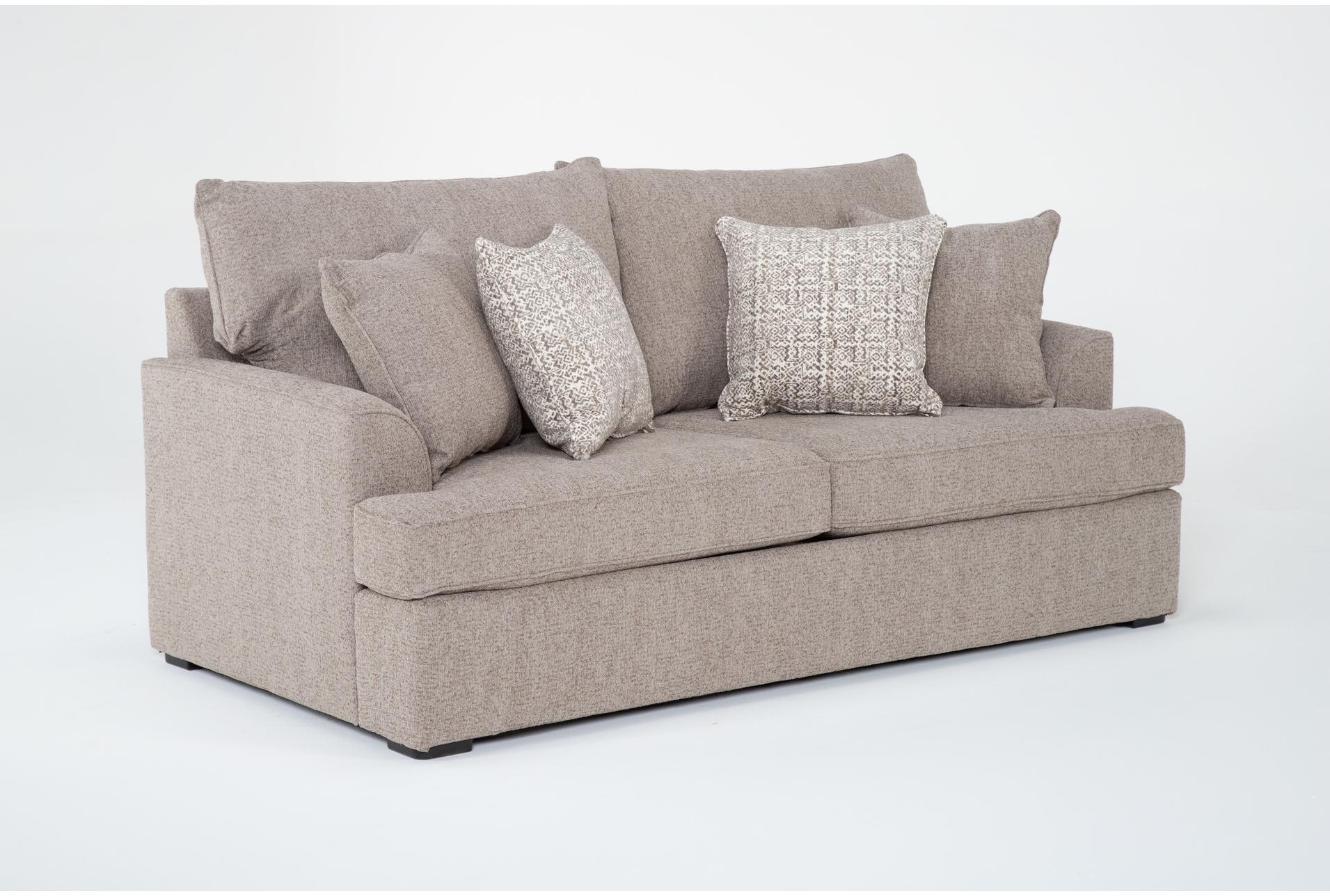 belinha ii taupe beige fabric 76" condo sofa | track arms | loose reversible back 10 belinha ii taupe beige fabric 76" condo sofa | track arms | loose reversible back