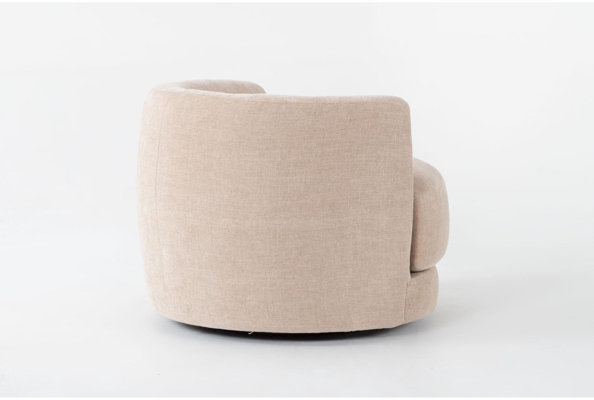 kora rose 36" natural fabric swivel accent chair | armless 6 kora rose 36" natural fabric swivel accent chair | armless