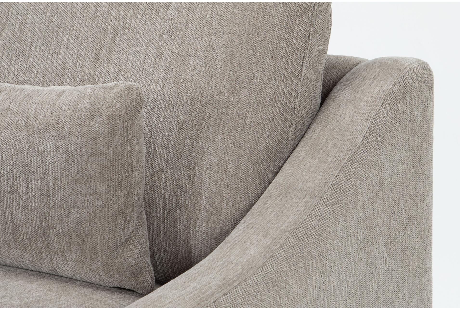 kennedy mocha brown beige 3 piece modular sectional with right arm facing chaise | fabric | loose reversible back 10 kennedy mocha brown beige 3 piece modular sectional with right arm facing chaise | fabric | loose reversible back