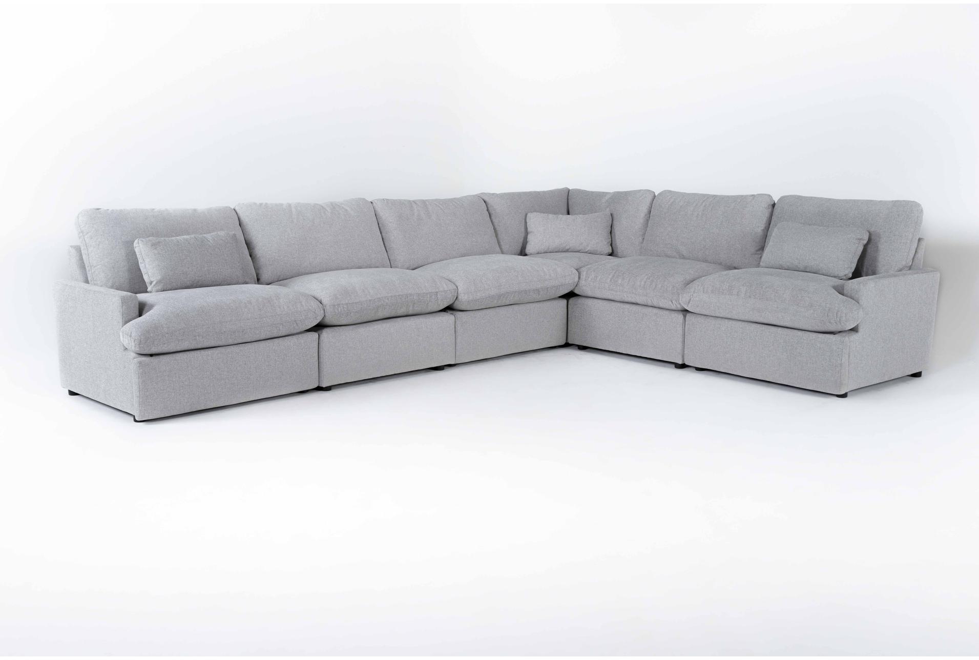 jolene silver grey 158" 6 piece l-shaped modular sectional 1 jolene silver grey 158" 6 piece l-shaped modular sectional