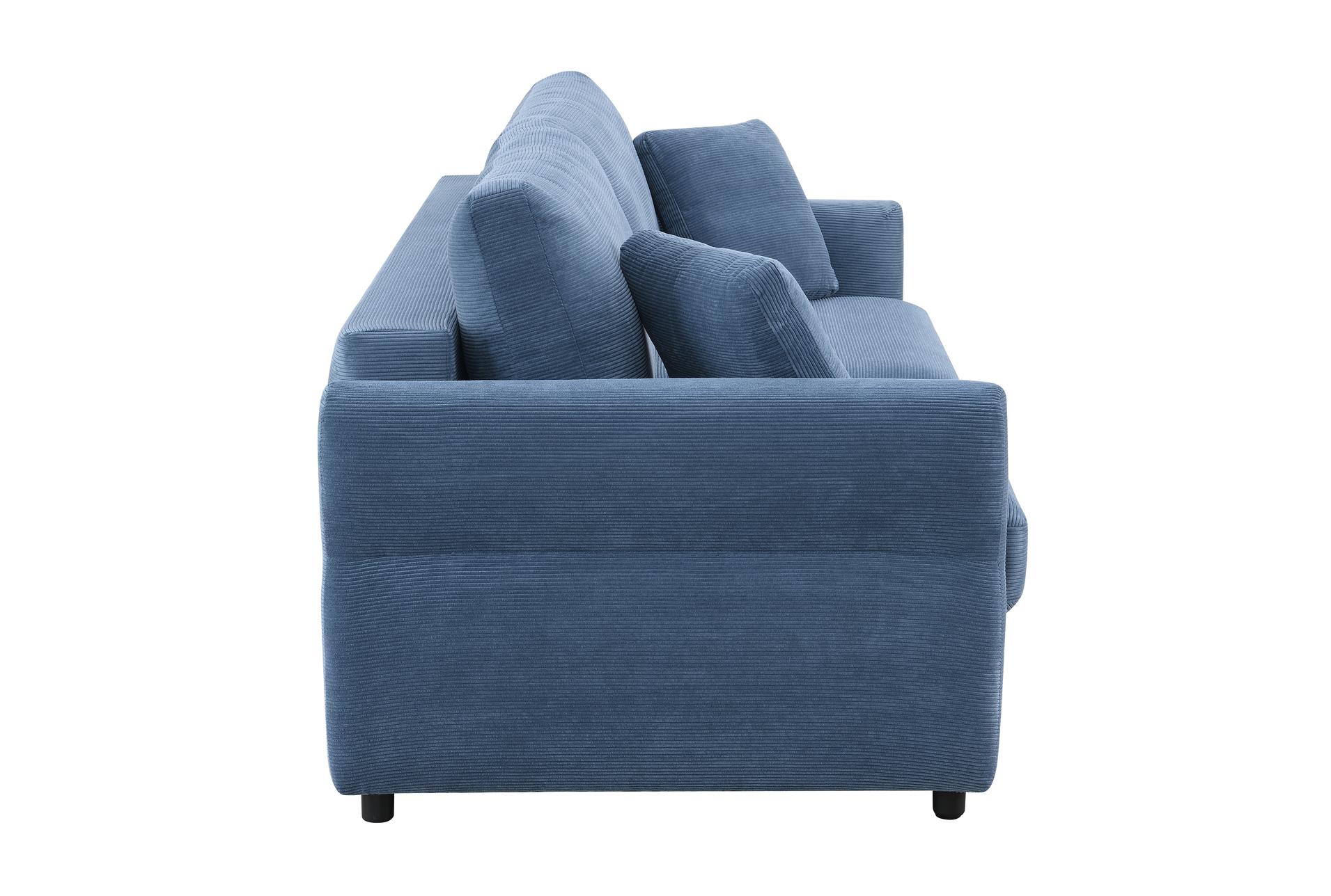 haran blue 92" fabric sofa with storage 8 haran blue 92" fabric sofa with storage