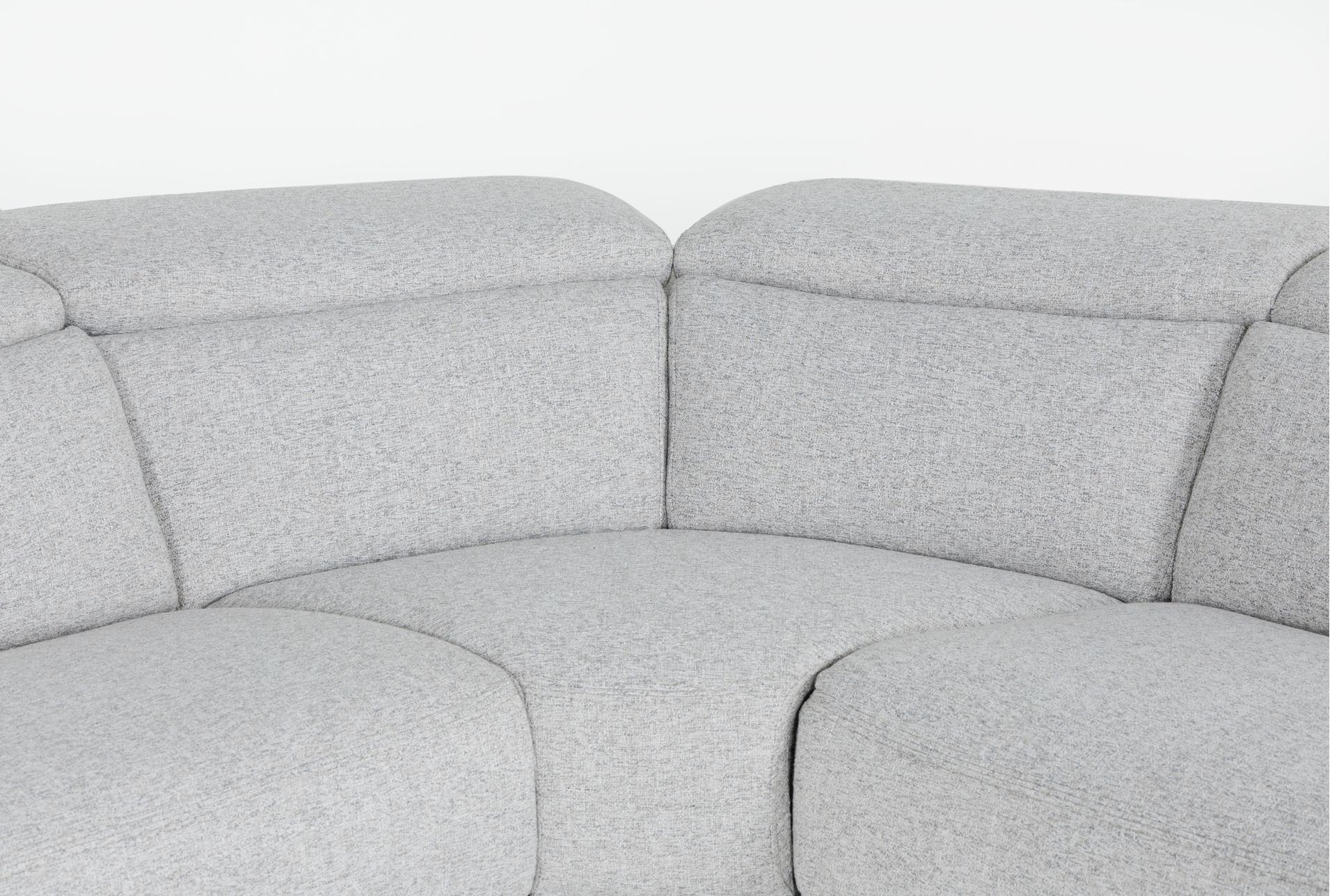 axis 130" 6 piece grey power reclining immersive audio sectional | adjustable headrests | fabric | console 27 axis 130" 6 piece grey power reclining immersive audio sectional | adjustable headrests | fabric | console
