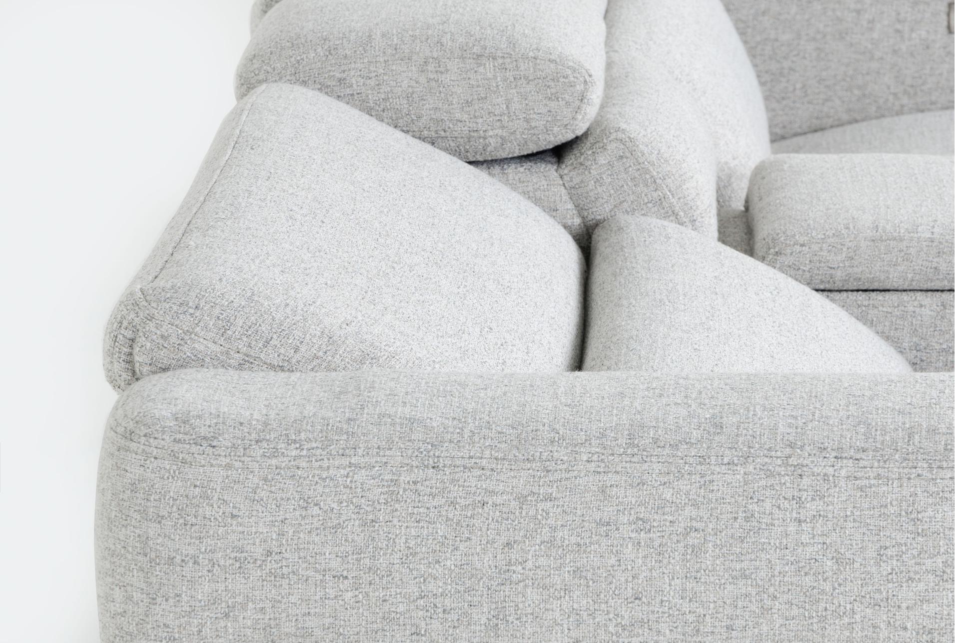 axis 130" 6 piece grey power reclining immersive audio sectional | adjustable headrests | fabric | console 28 axis 130" 6 piece grey power reclining immersive audio sectional | adjustable headrests | fabric | console
