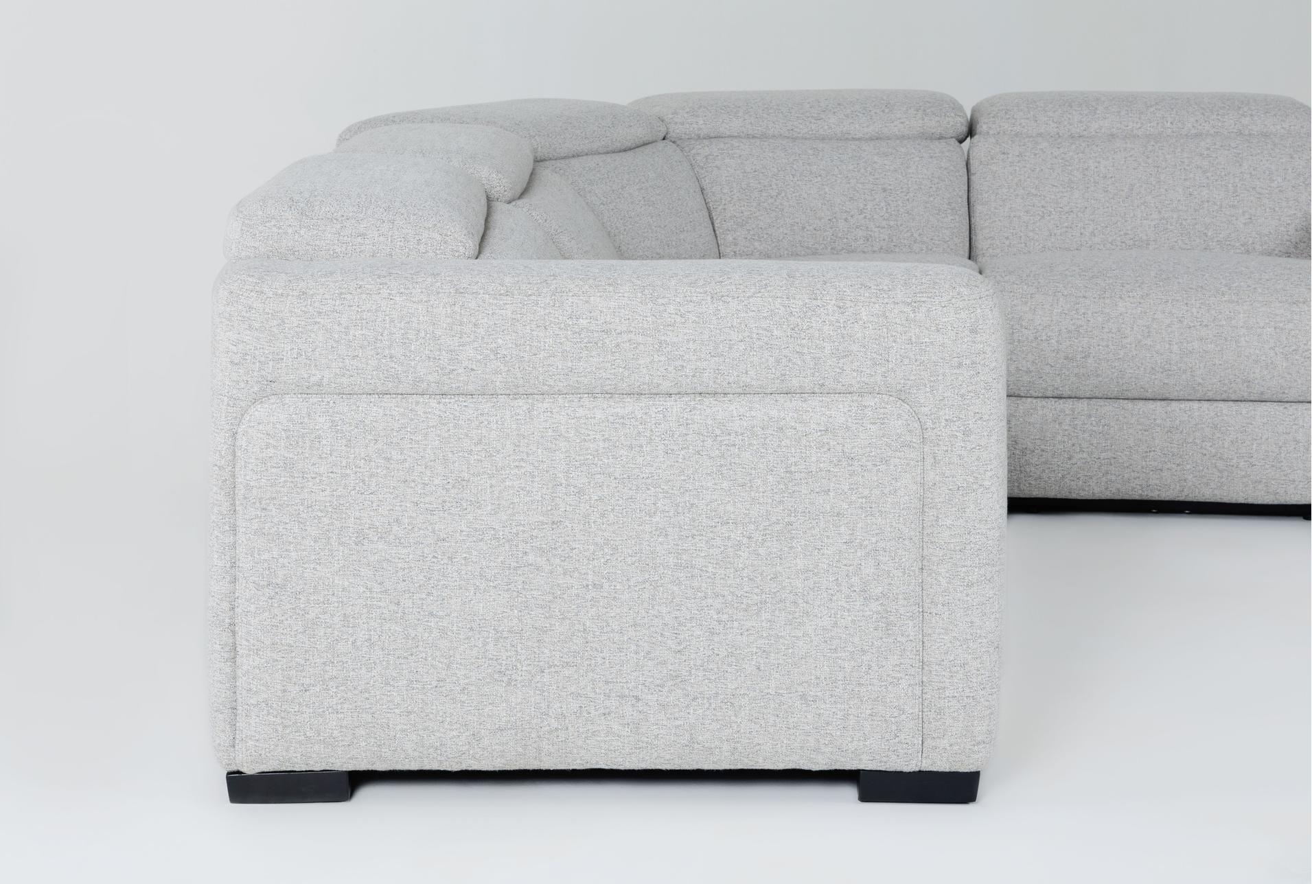 axis 130" 6 piece grey power reclining immersive audio sectional | adjustable headrests | fabric | console 20 axis 130" 6 piece grey power reclining immersive audio sectional | adjustable headrests | fabric | console
