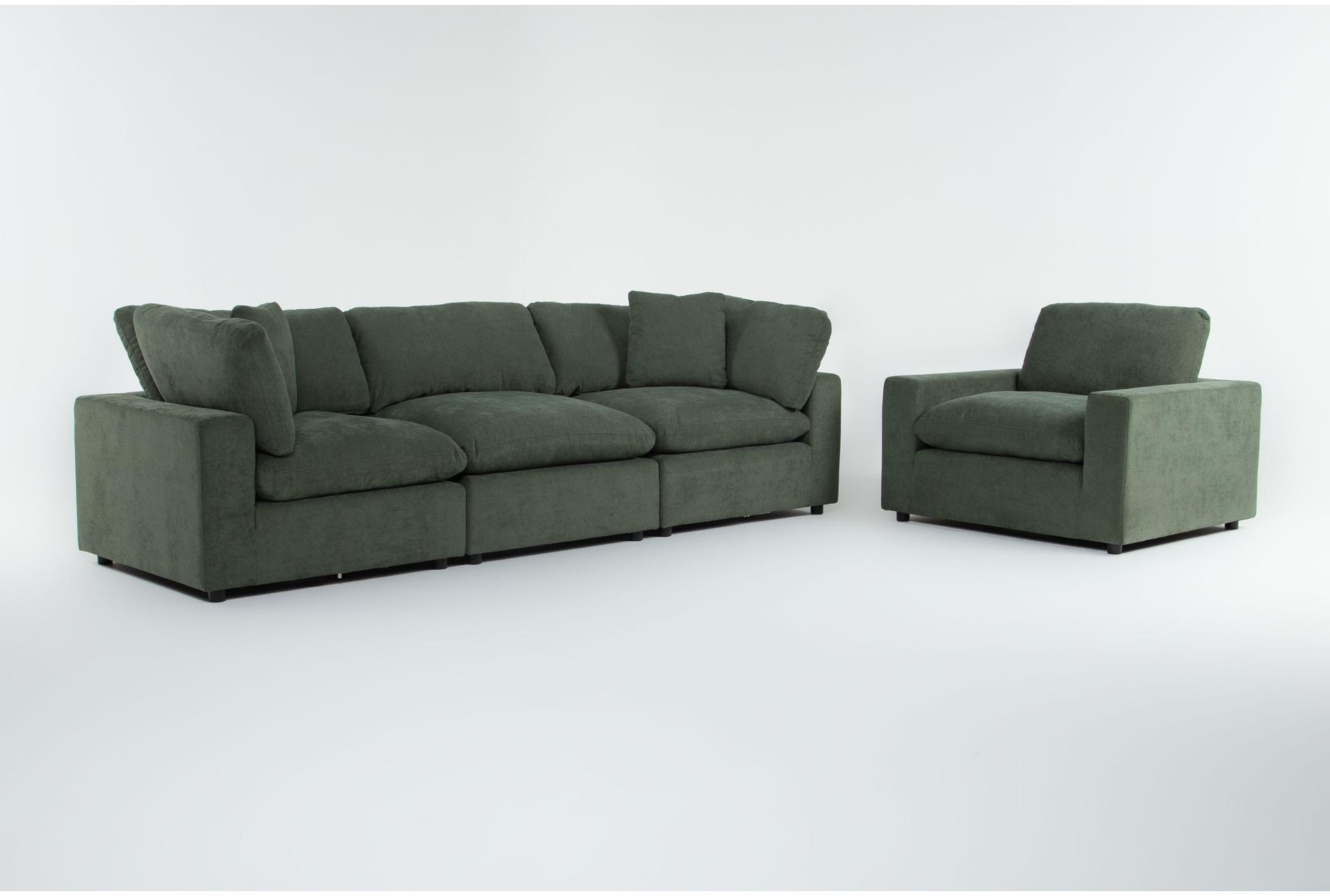 zone green fabric 3 piece modular sofa with arm chair 1 zone green fabric 3 piece modular sofa with arm chair