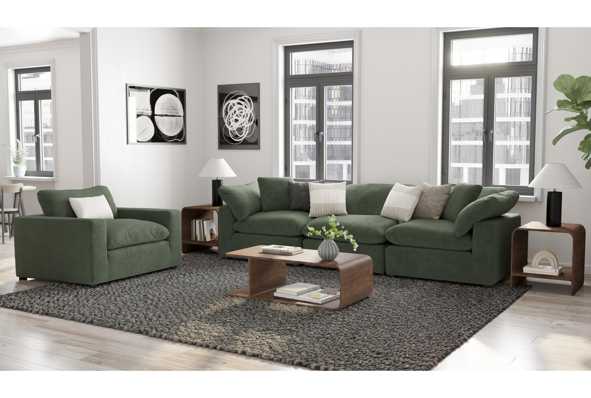 zone green fabric 3 piece modular sofa with arm chair 12 zone green fabric 3 piece modular sofa with arm chair