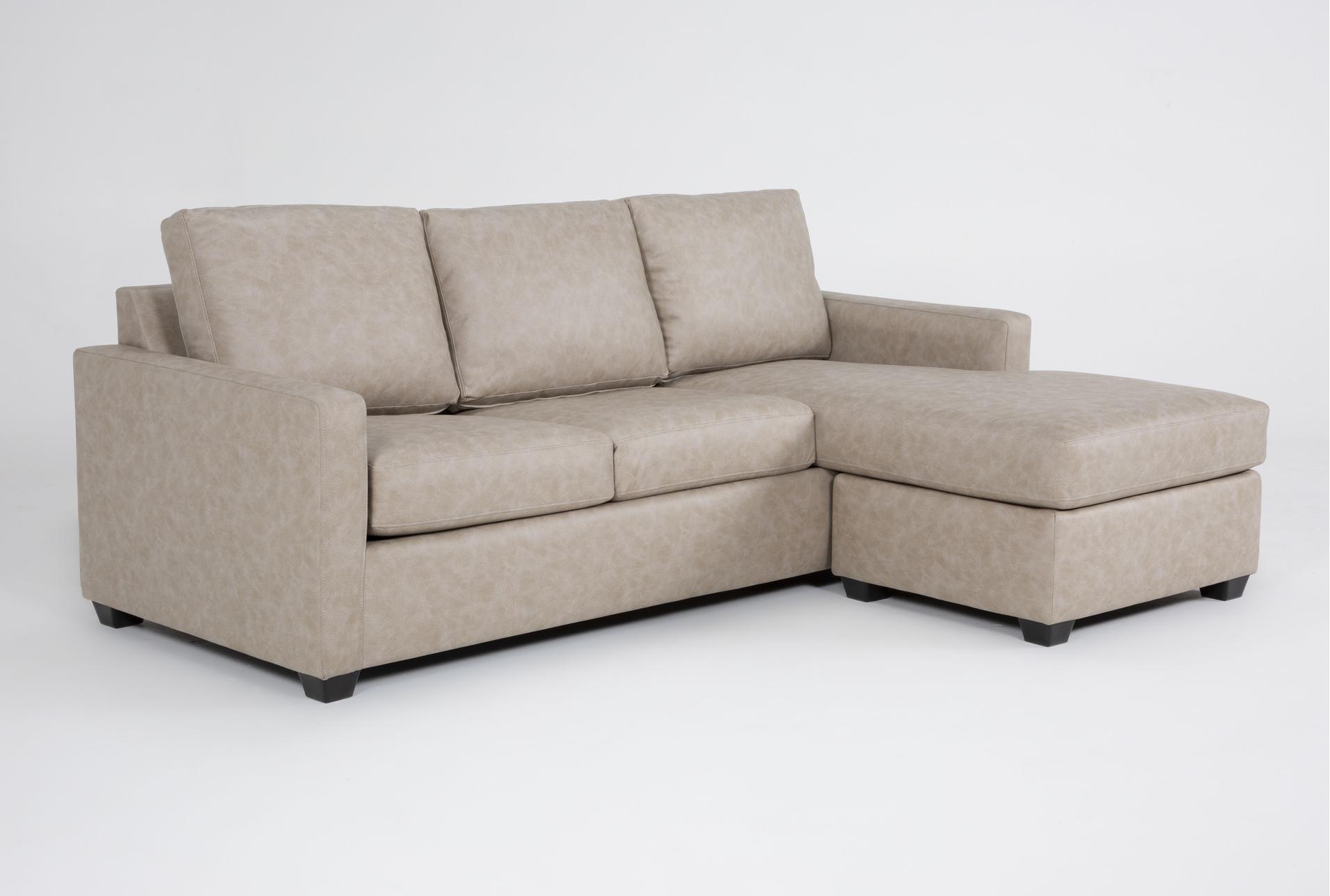 mathers mocha vegan faux leather 92" sleeper sofa with reversible chaise | fabric | loose reversible back 1 mathers mocha vegan faux leather 92" sleeper sofa with reversible chaise | fabric | loose reversible back