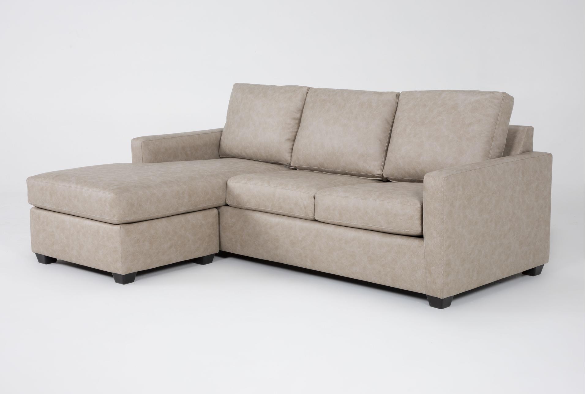 mathers mocha vegan faux leather 92" sleeper sofa with reversible chaise | fabric | loose reversible back 11 mathers mocha vegan faux leather 92" sleeper sofa with reversible chaise | fabric | loose reversible back