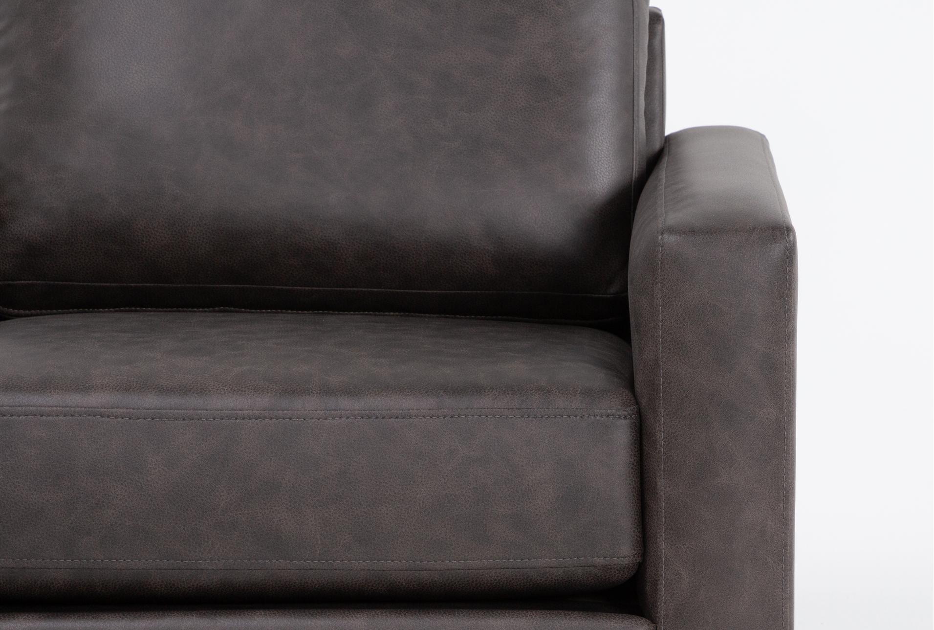 mathers grey brown vegan faux leather 2 piece sectional with left arm facing queen sleeper sofa & ottoman | fabric 11 mathers grey brown vegan faux leather 2 piece sectional with left arm facing queen sleeper sofa & ottoman | fabric